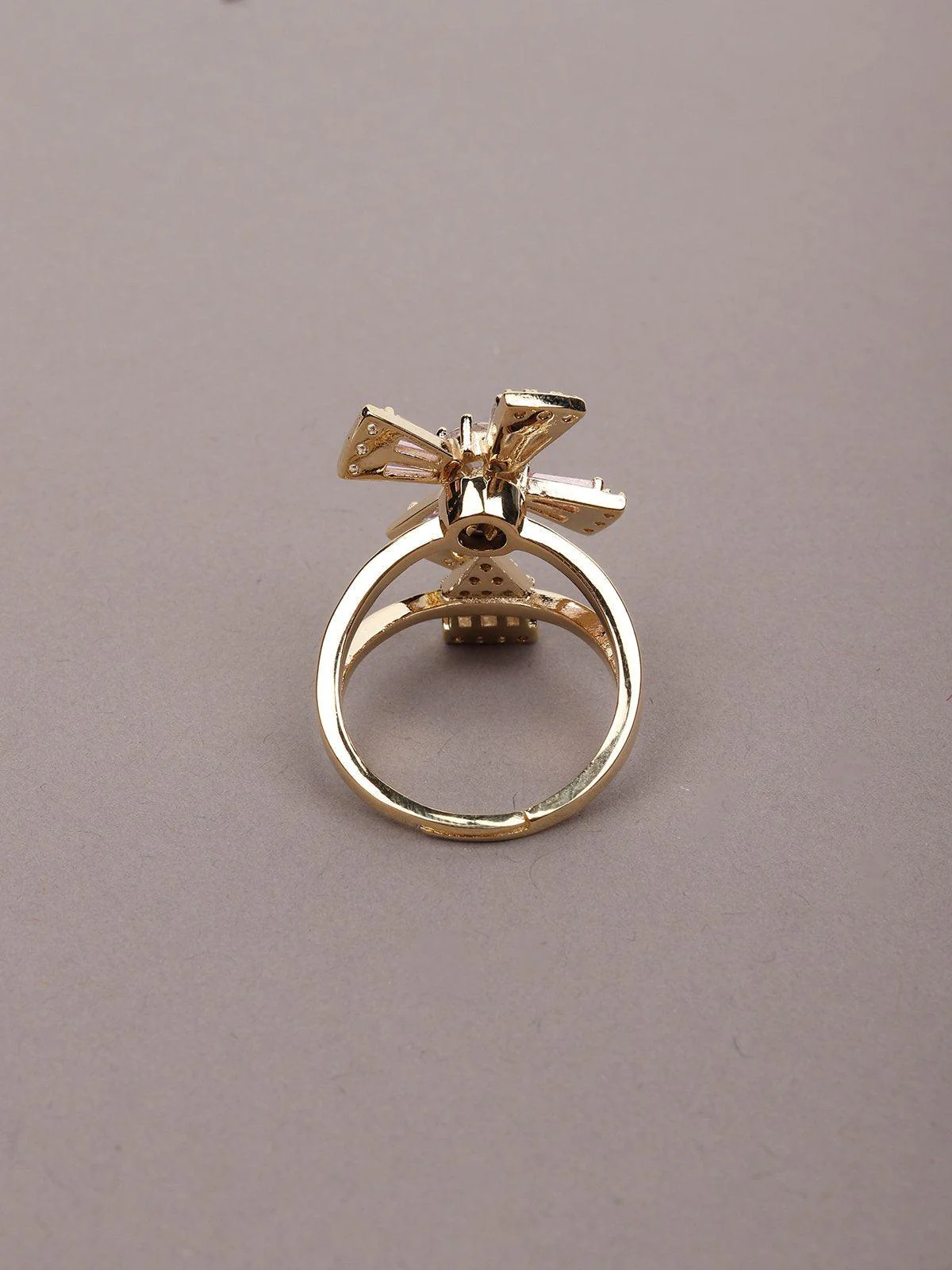 Odette Women Gold Metal Finger Ring - Image 6