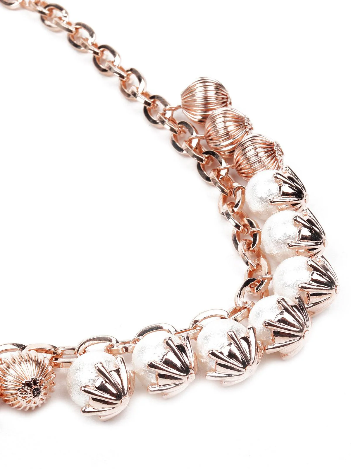 Odette Women Gold-Tone Metal Pearl Necklace - Image 5