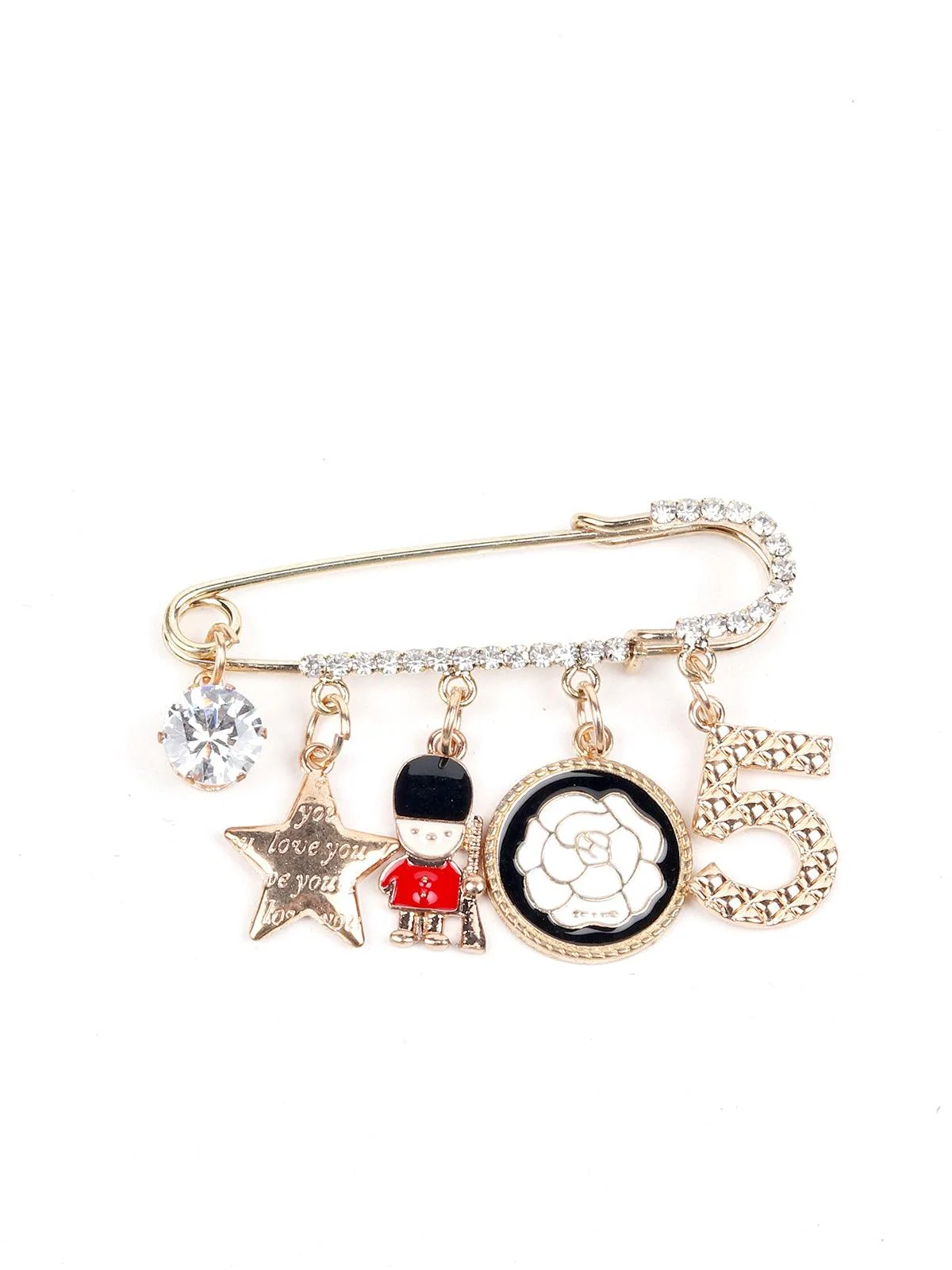 Odette Women Gold-Metal Pin Brooch - Image 3
