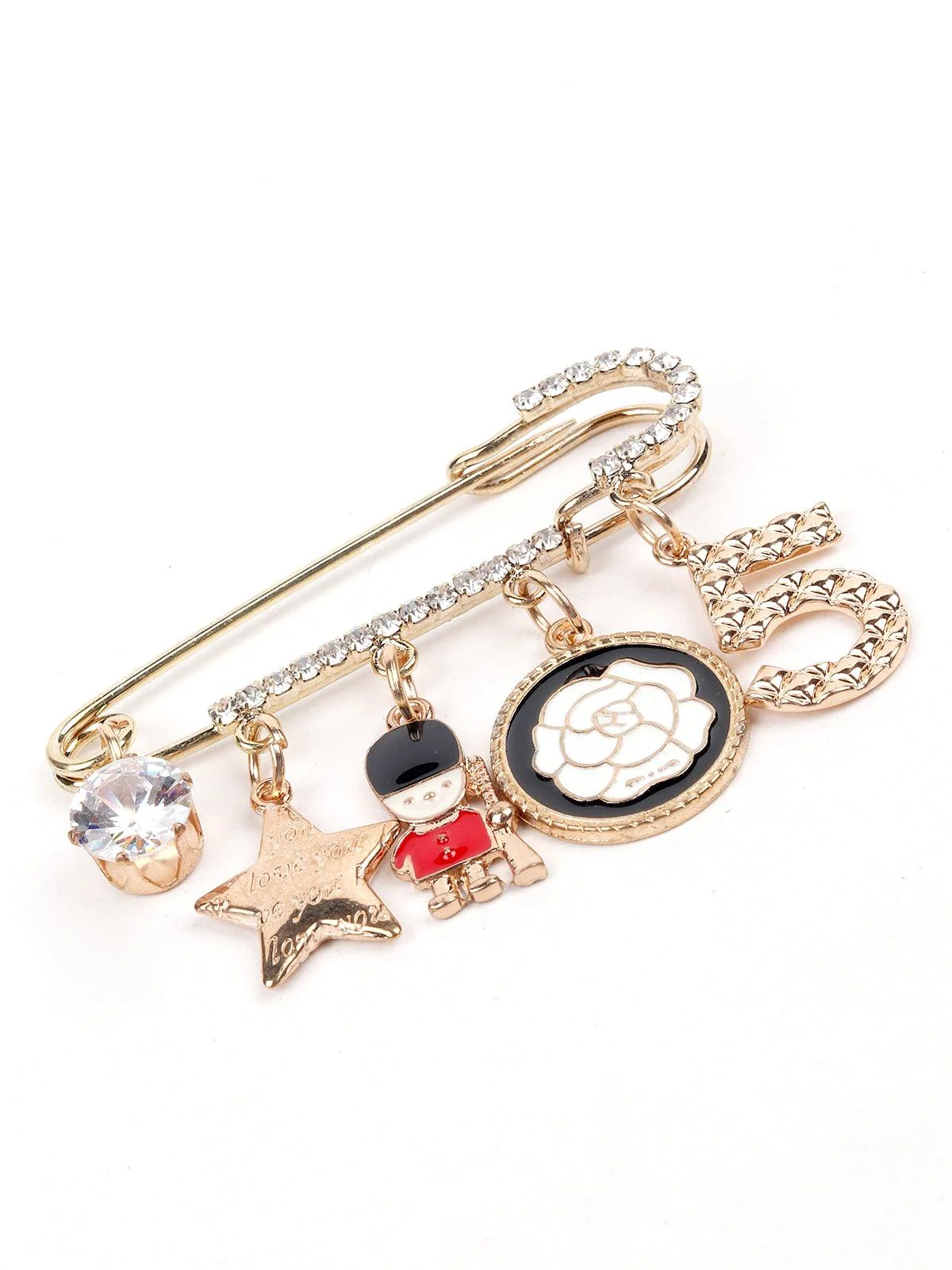 Odette Women Gold-Metal Pin Brooch - Image 6