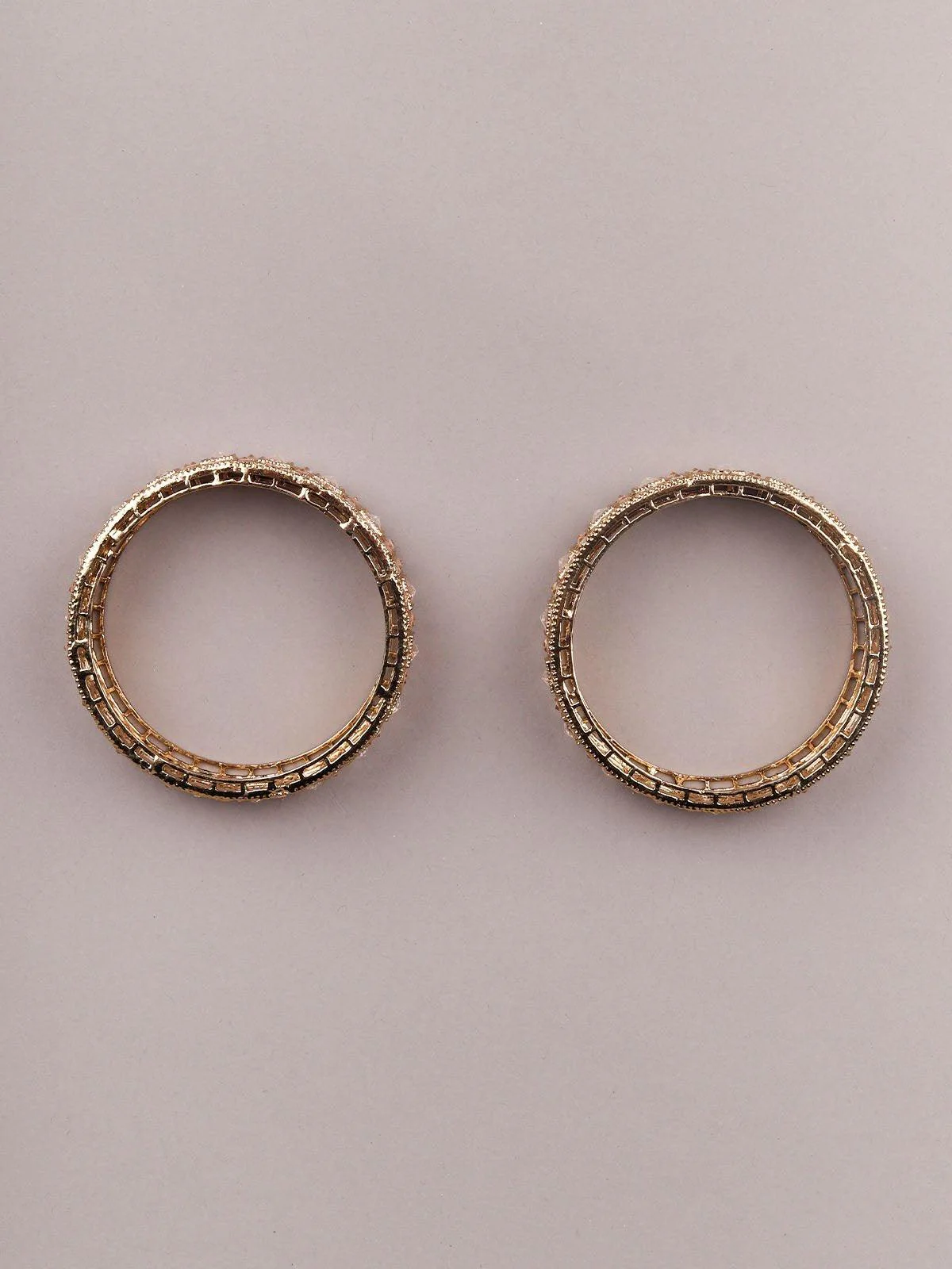 Odette Women Gold Metal Kada Set - Image 6