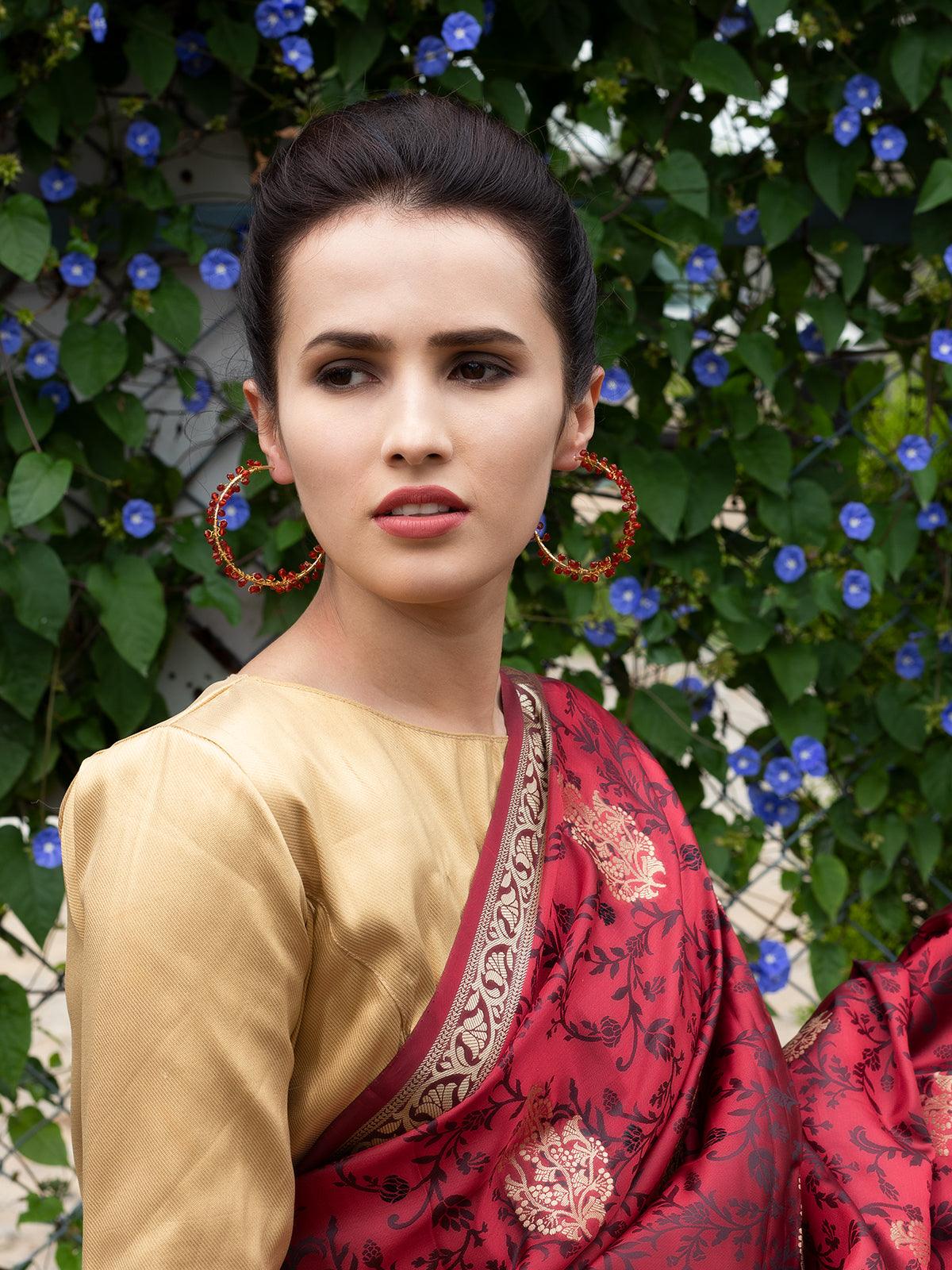 Odette Women Gold Metal Earrings - Image 2