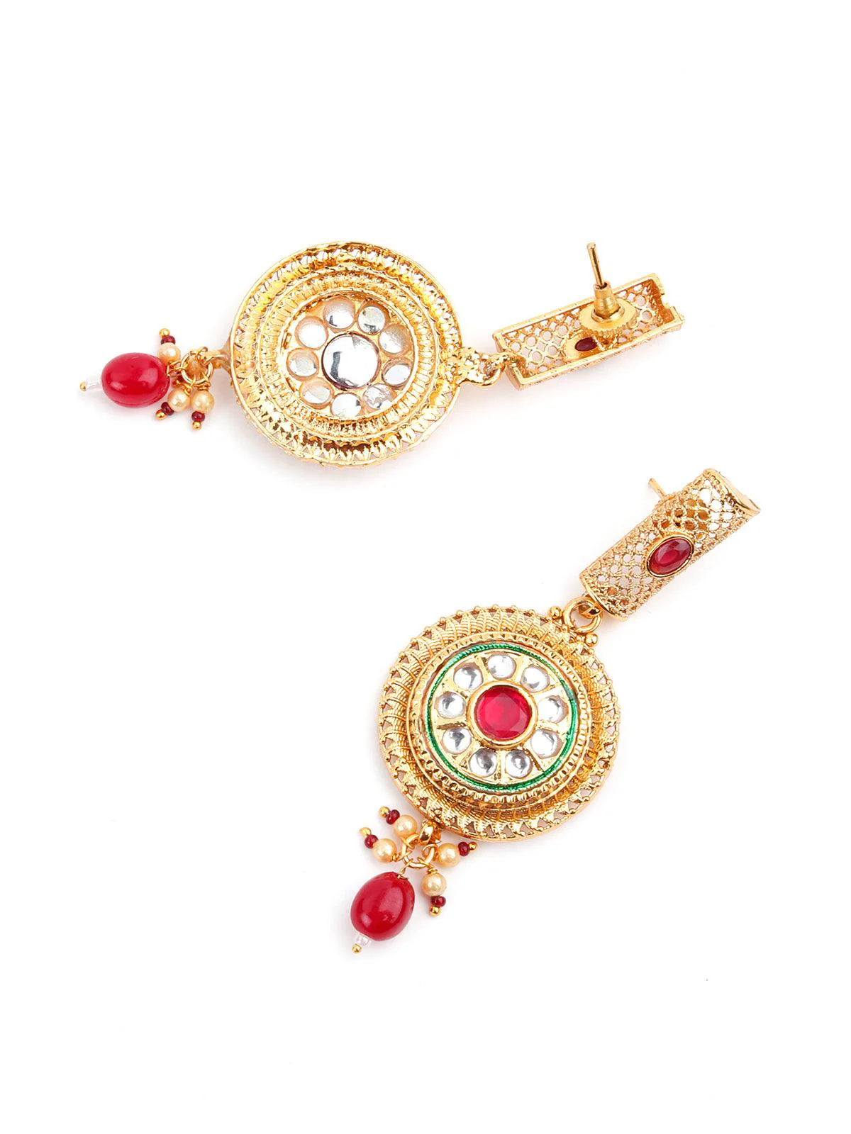 Odette Women Gold Tone Red Mani Choker Set - Image 6