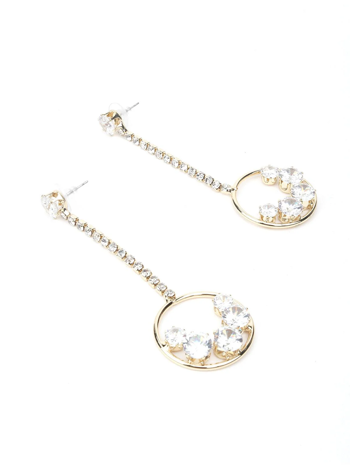 Odette Women Gold Tone Round Drop-Dangle Earrings - Image 5