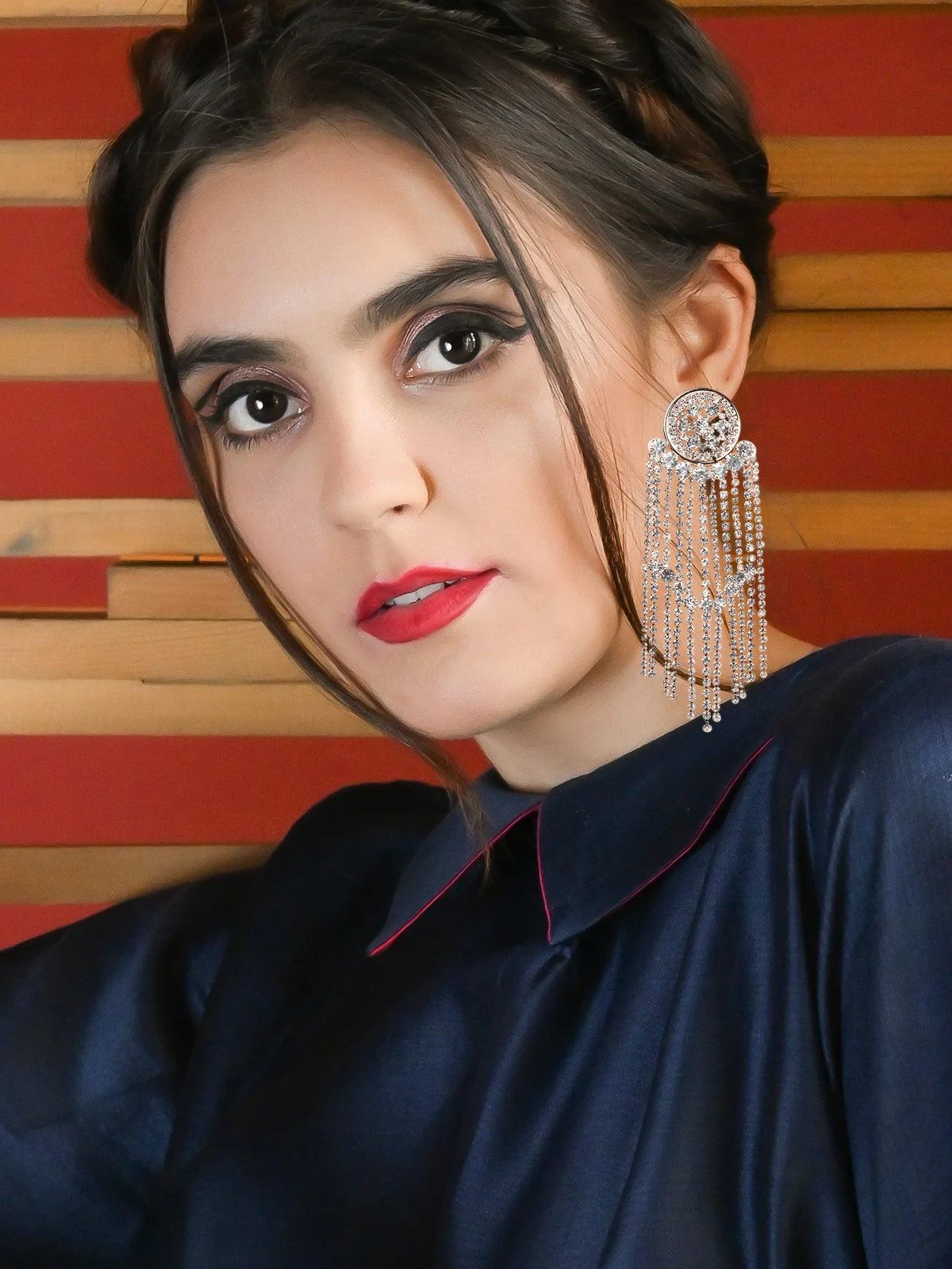 Odette Women Gold Metal Earrings - Image 2
