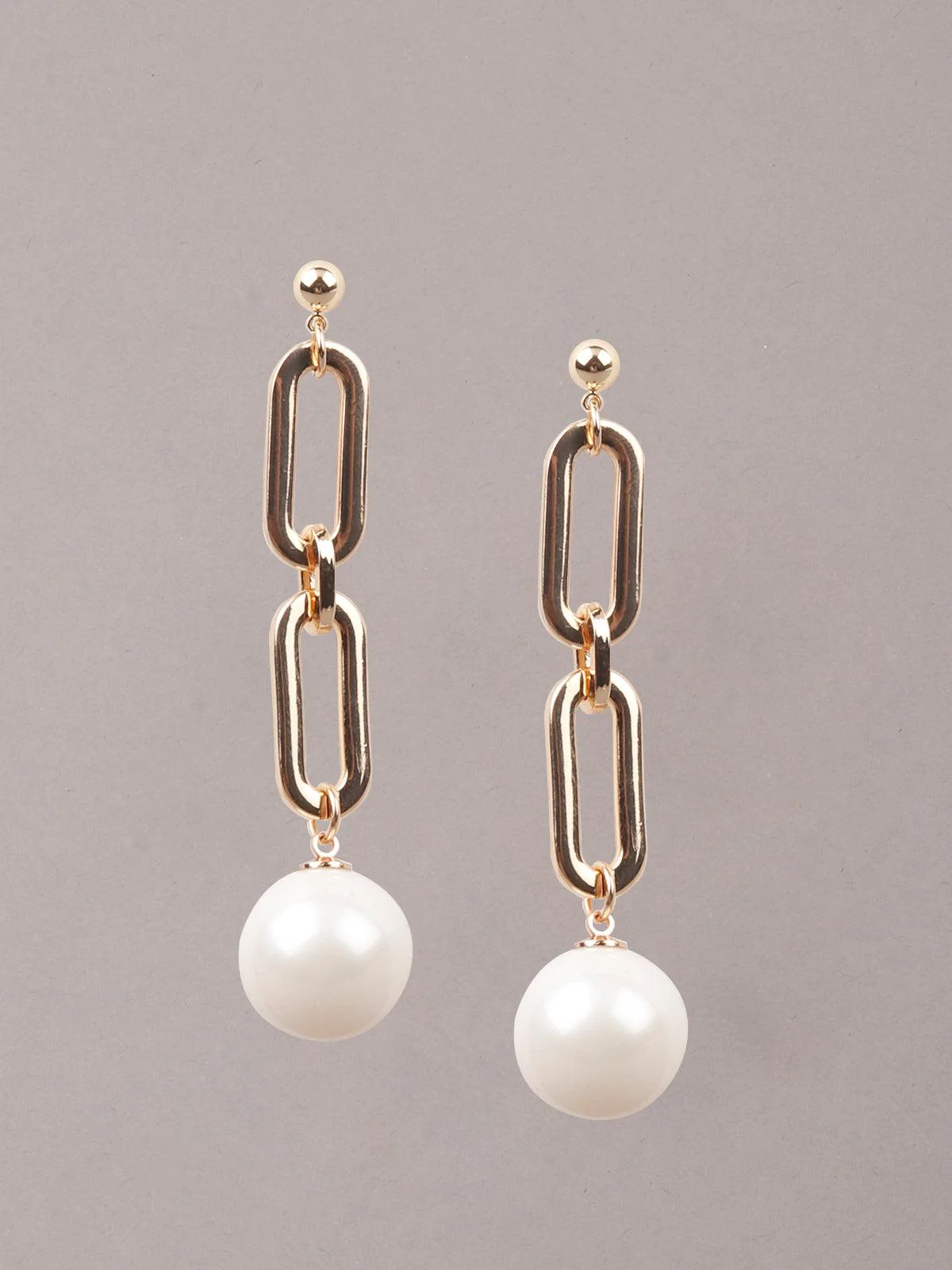 Odette Gold-Tone Statement Earrings For Women - Image 3