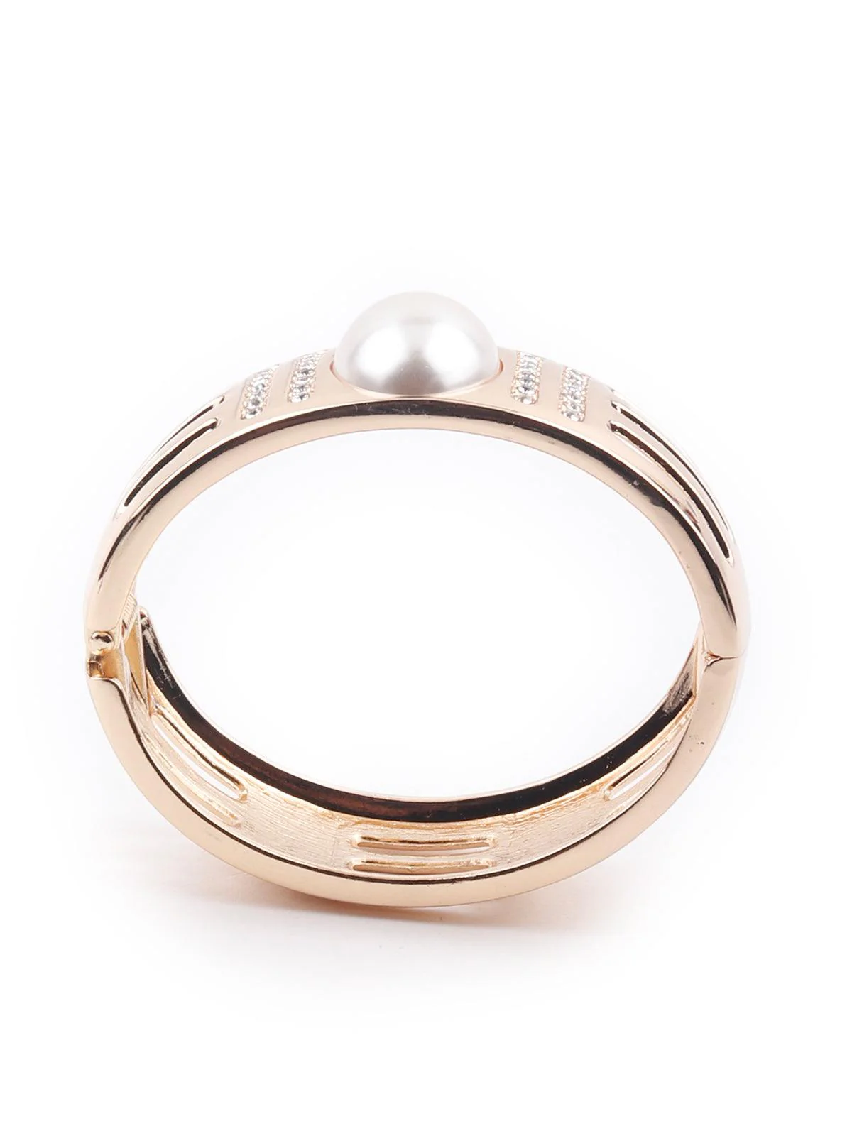 Odette Gold-Tone Statement Embellished Bracelet For Women - Image 4