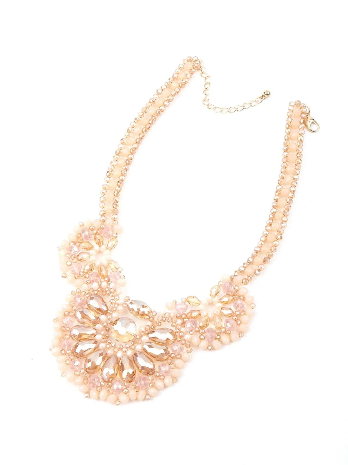 Odette Women Golden Beaded Supple Necklace Set - Image 4