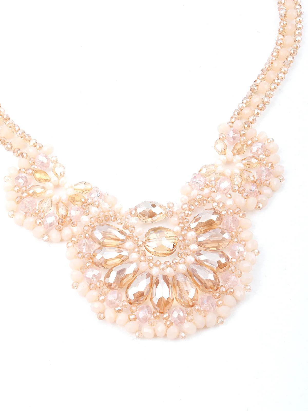 Odette Women Golden Beaded Supple Necklace Set - Image 5