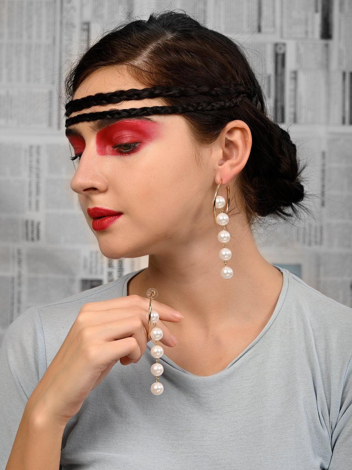 Odette Women Gold Metal Earrings - Image 2
