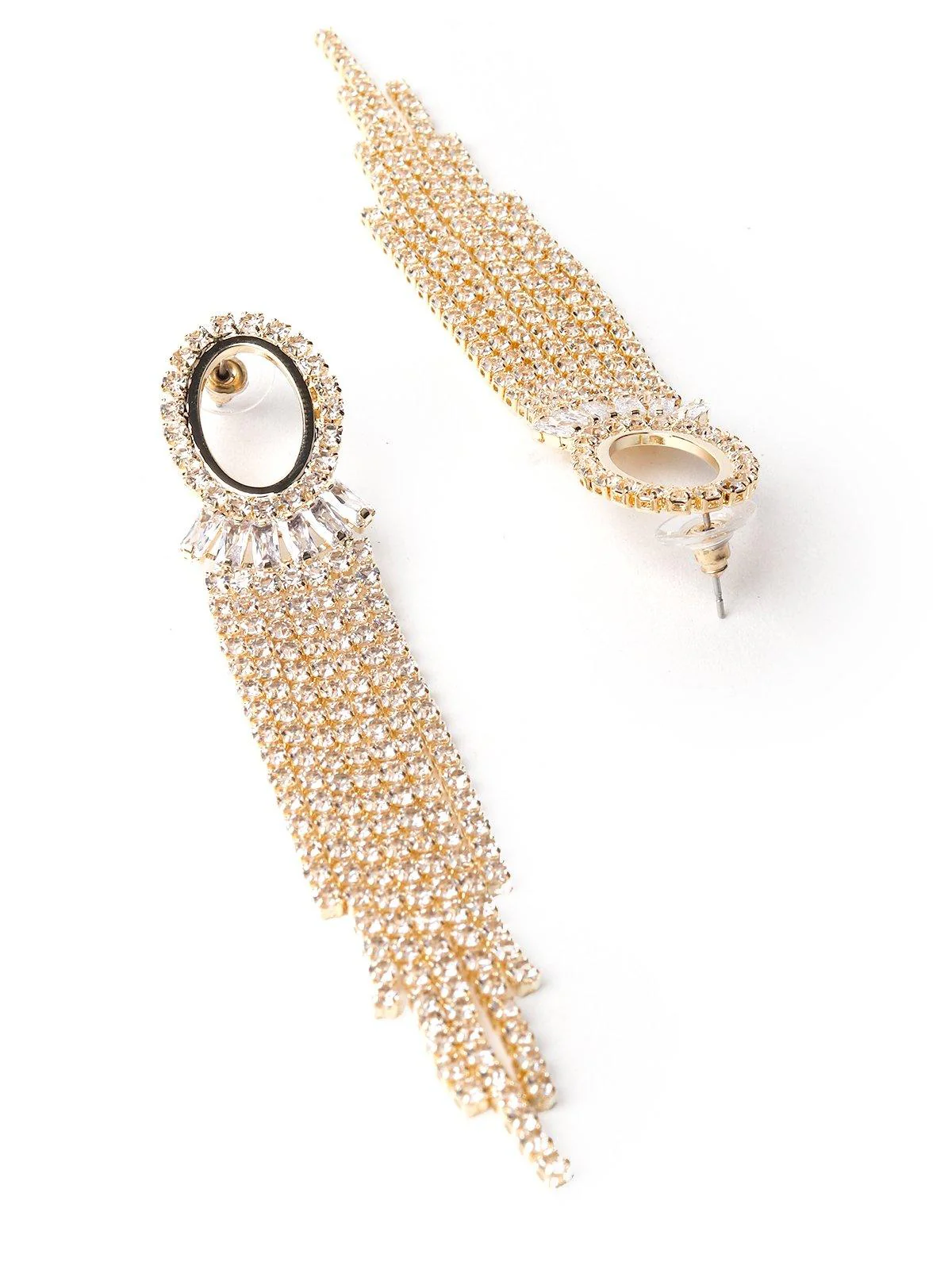Odette Women Golden Metal Earrings - Image 6