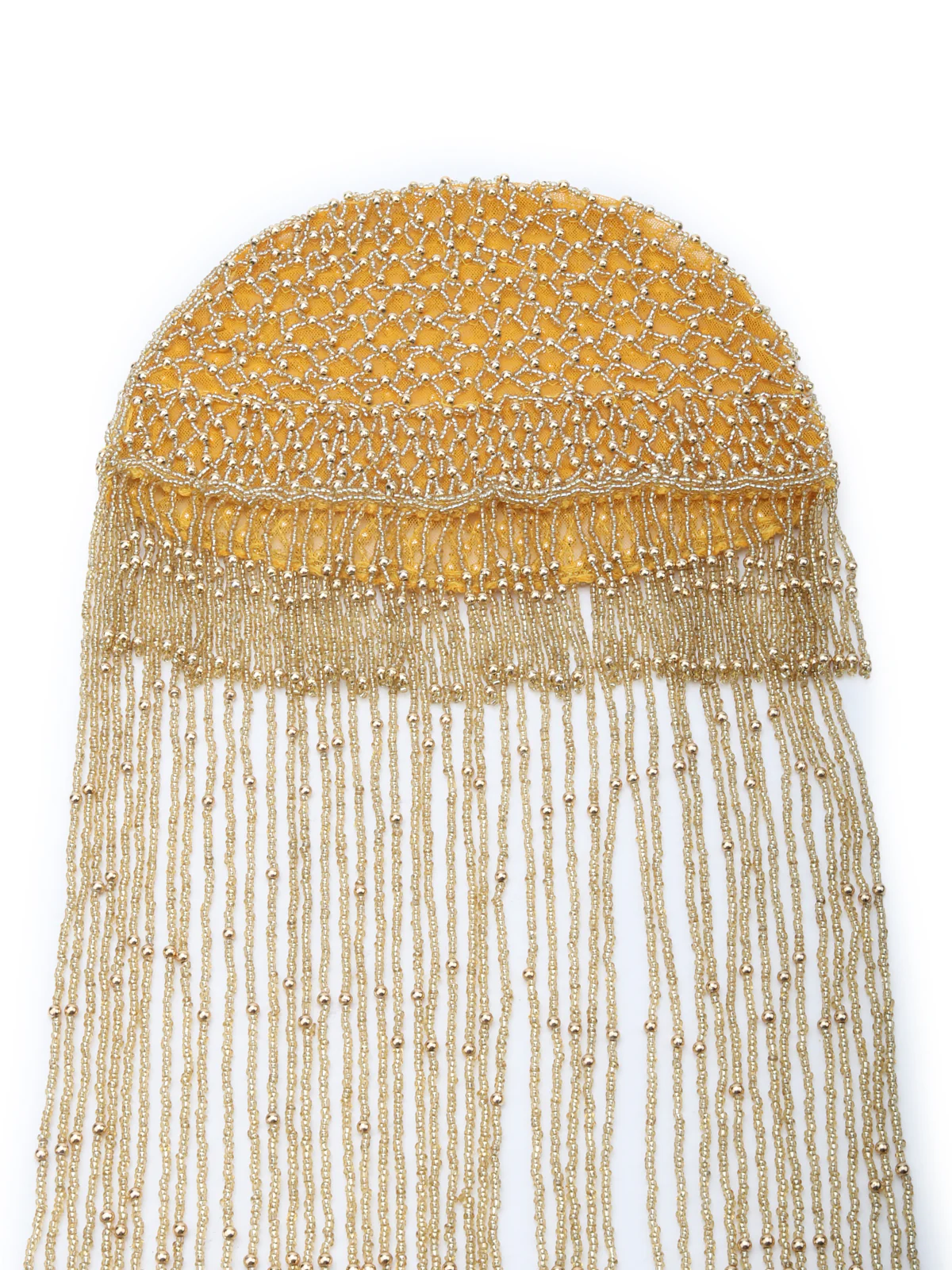 Odette Golden Tasseled Tribal Hair Cap For Women - Image 4