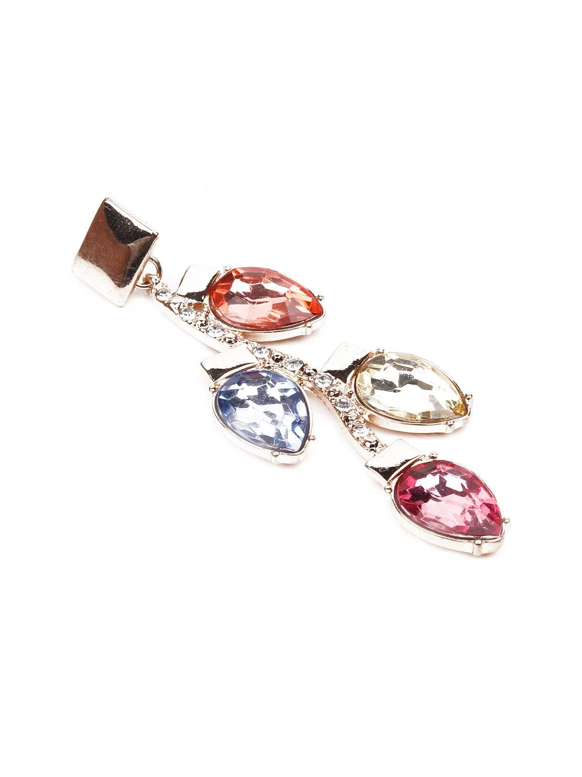 Odette Women Gorgeous Artificial Crystal Multicolour Drop Earrings - Image 5