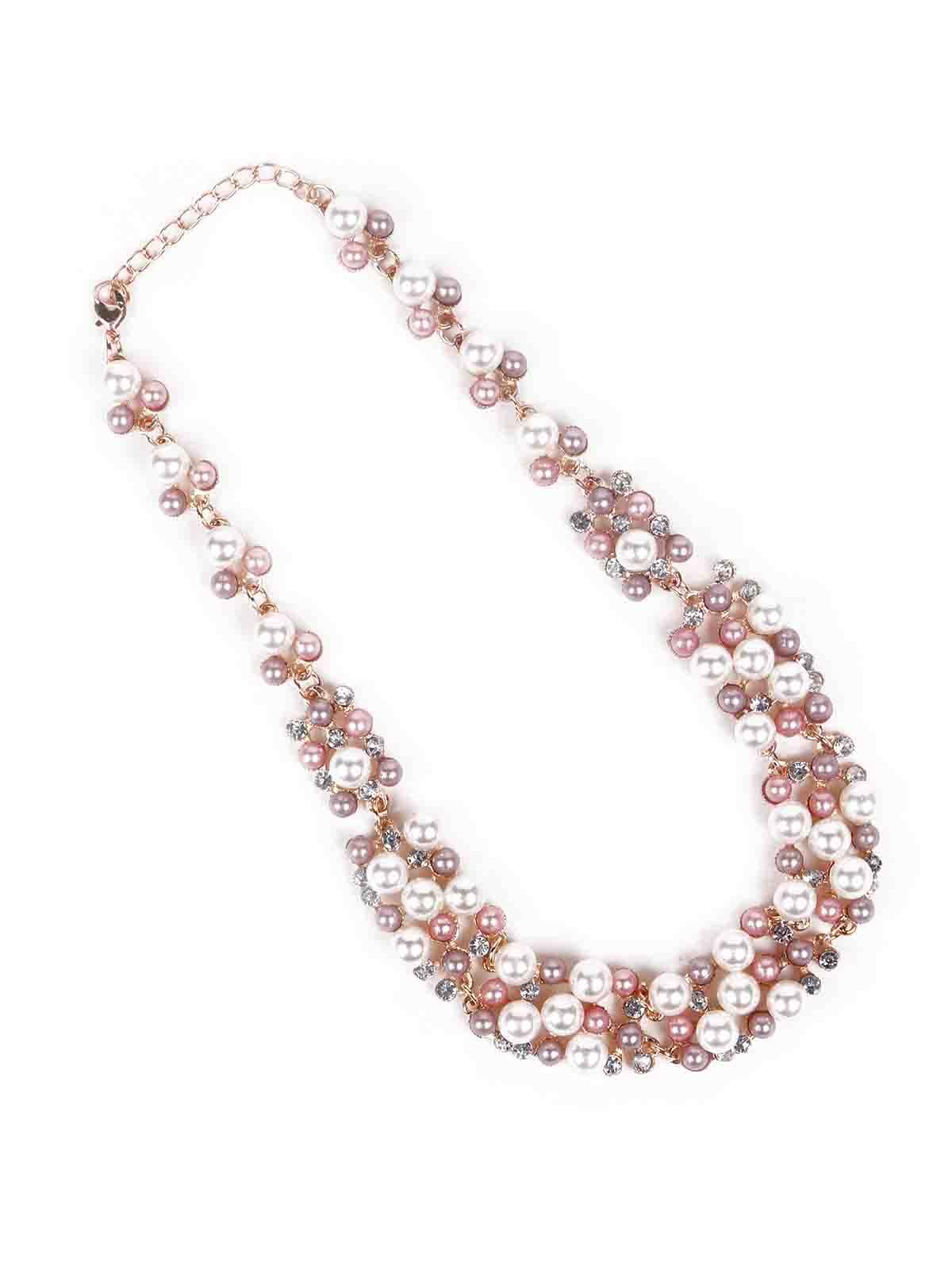 Odette Women Rose Gold And Whitewhite Necklace - Image 4