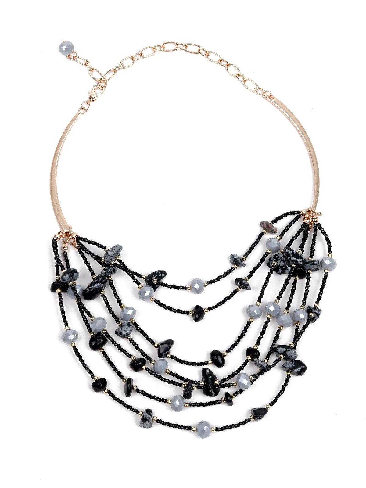 Odette Women Black Metal Necklace - Image 3