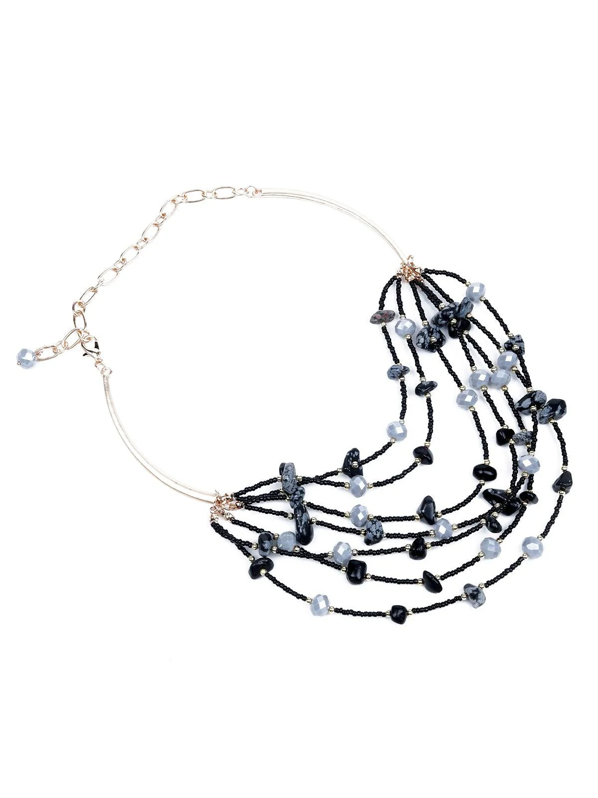 Odette Women Black Metal Necklace - Image 4