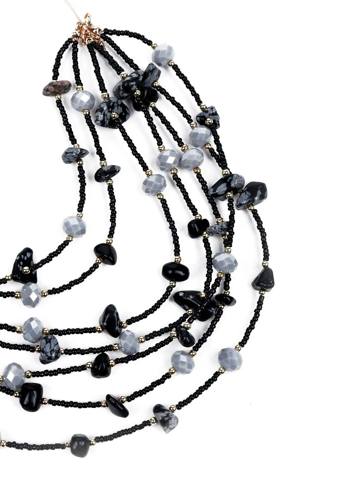 Odette Women Black Metal Necklace - Image 5