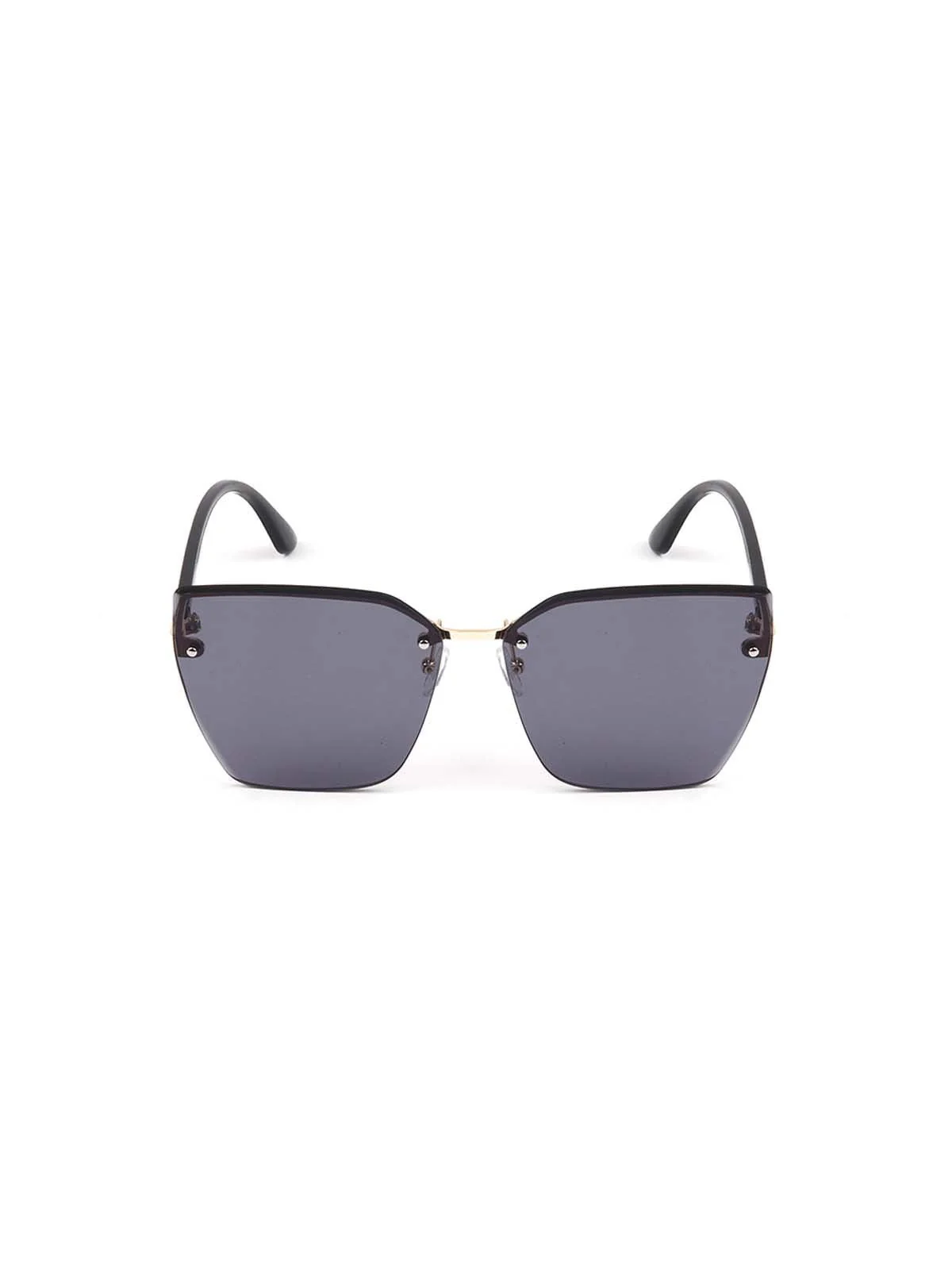 Odette Women Gorgeous Black Shaded Cat Eye Sunglasses - Image 3