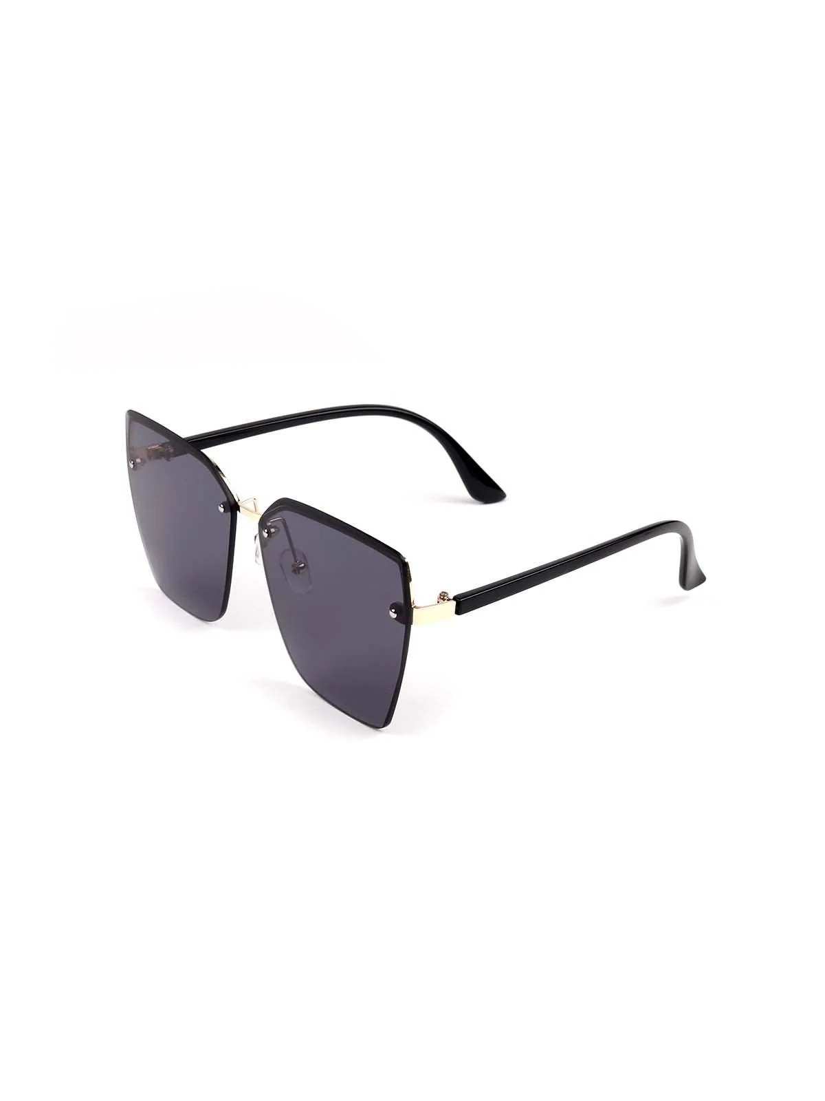 Odette Women Gorgeous Black Shaded Cat Eye Sunglasses - Image 4
