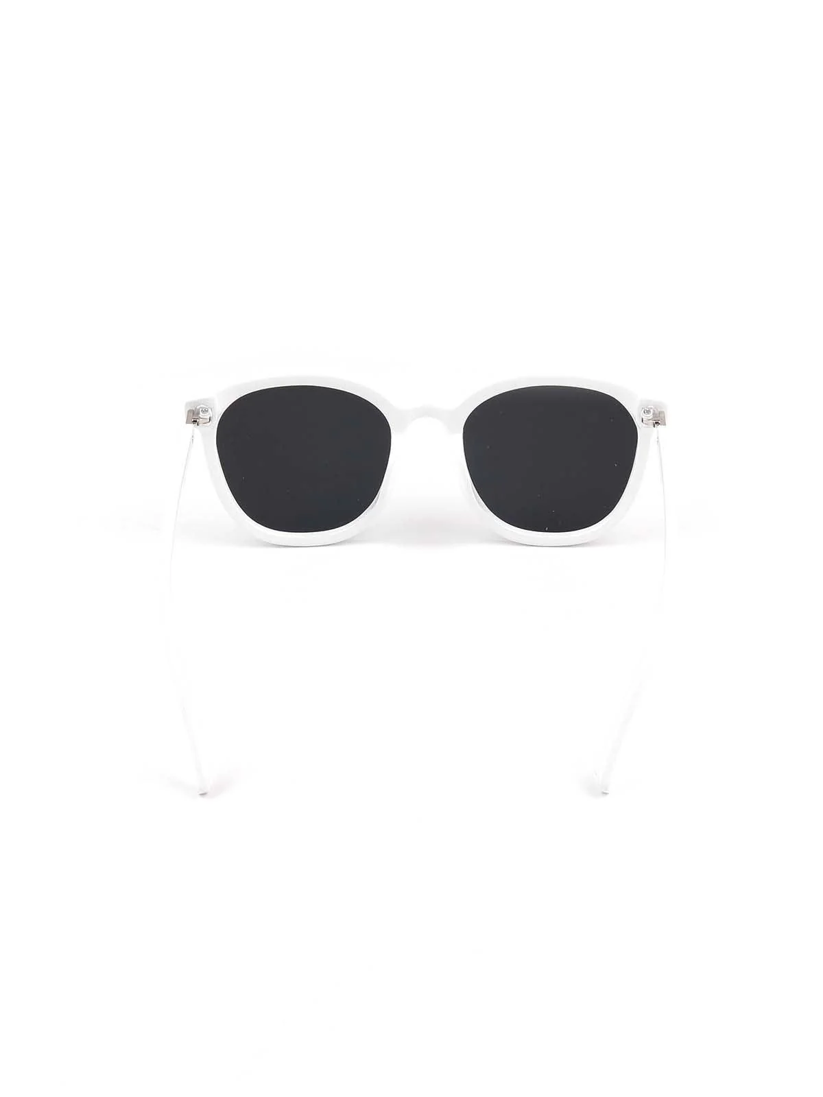 Odette Women Gorgeous Black Sunglasses With A White Frame - Image 4