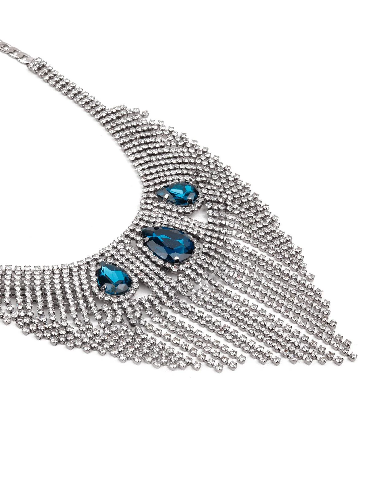 Odette Women Blue Metal Necklace - Image 5