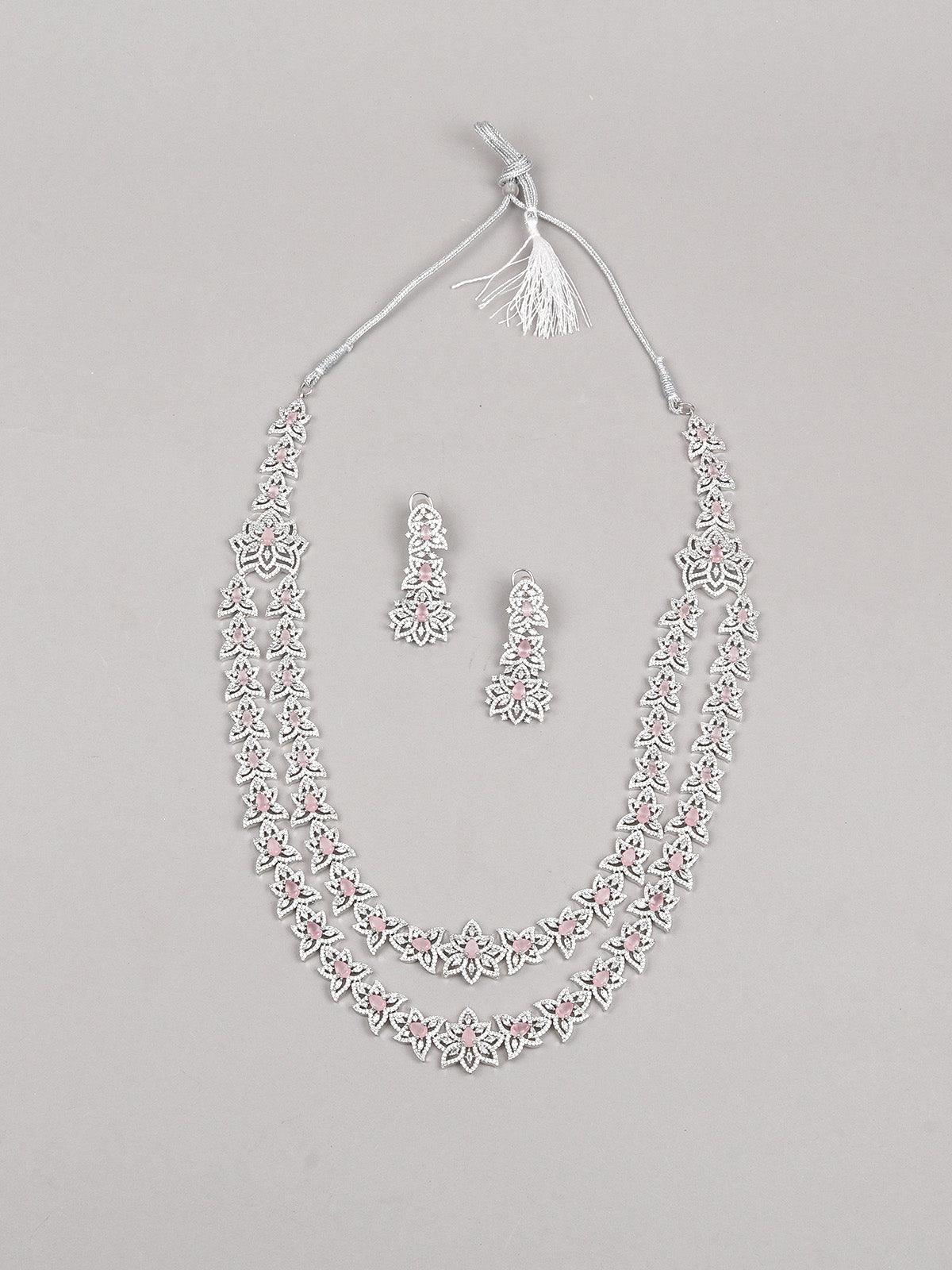 Odette Women Gorgeous Double Layered Necklace Set - Image 3