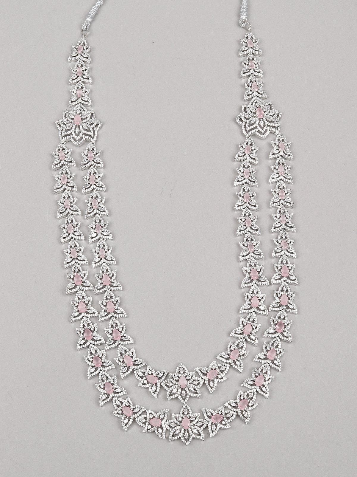 Odette Women Gorgeous Double Layered Necklace Set - Image 4