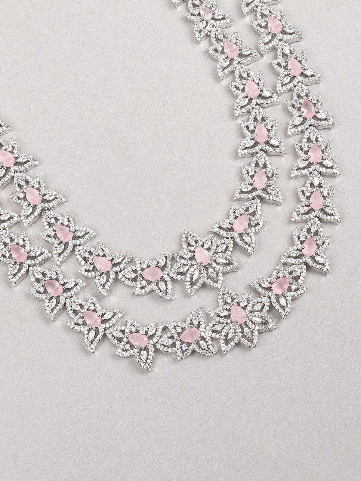 Odette Women Gorgeous Double Layered Necklace Set - Image 5