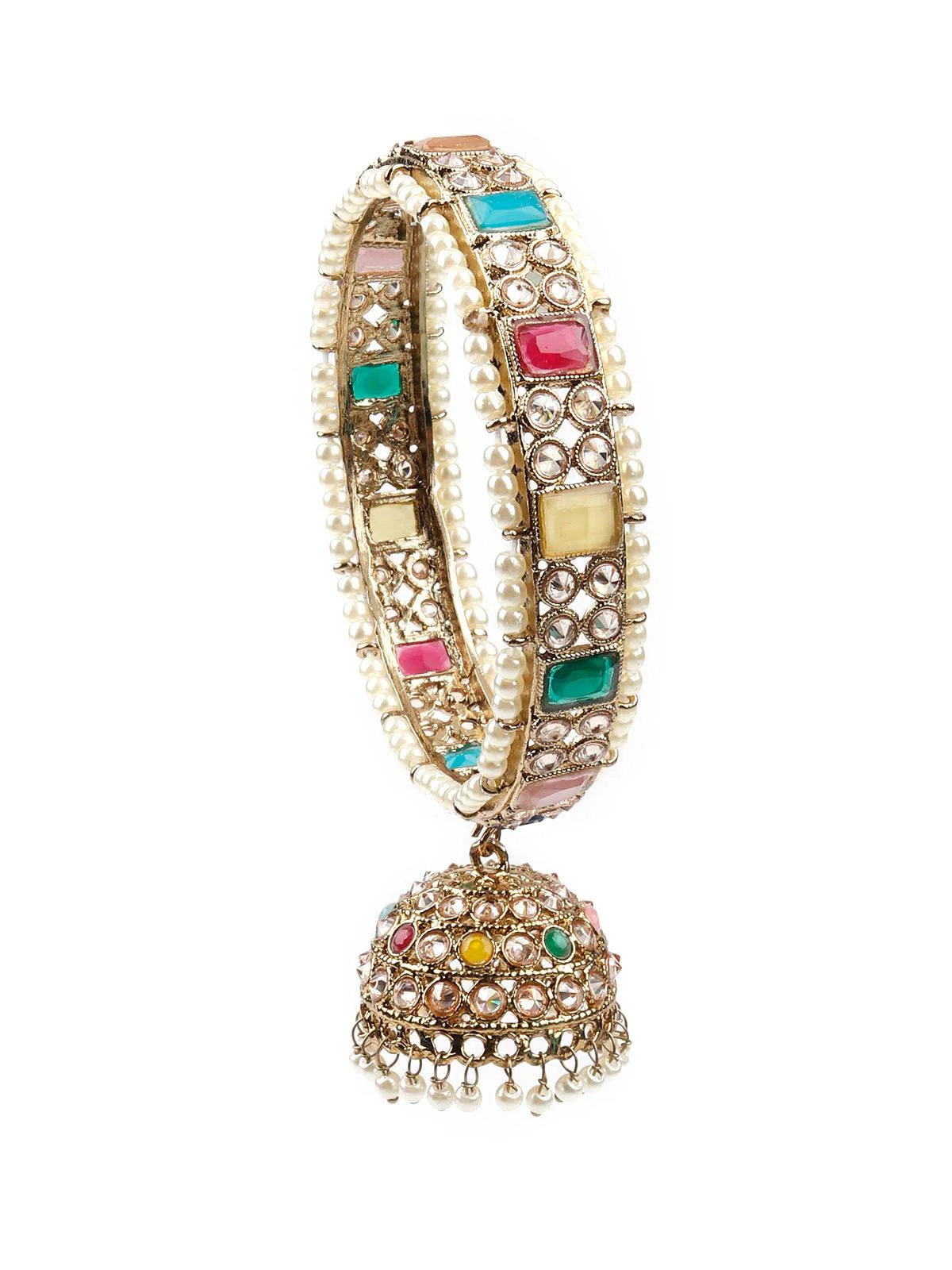 Odette Gorgeous Embellished Pair Kada For Women - Image 4
