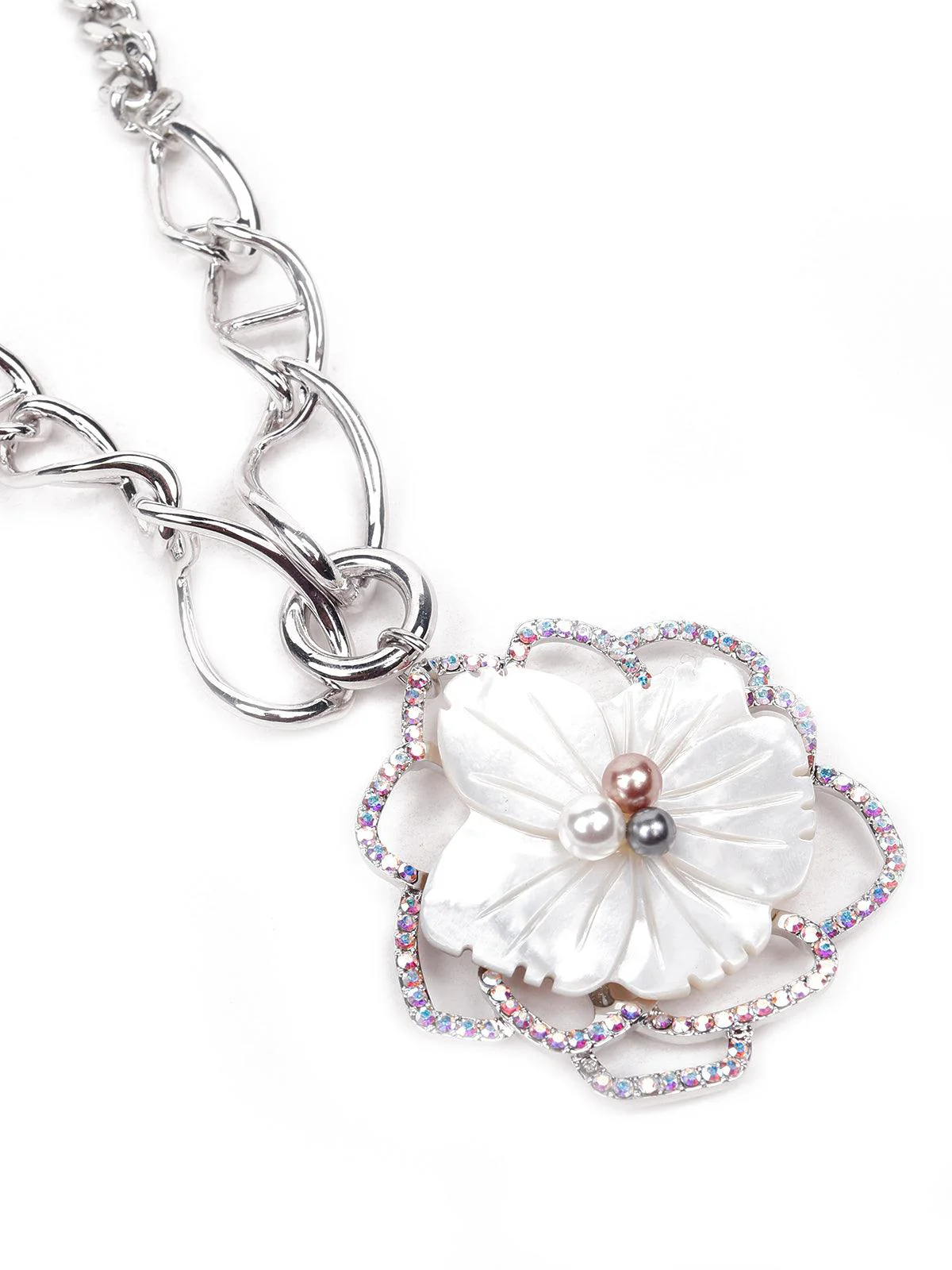 Odette Women Silver Metal Necklace - Image 5