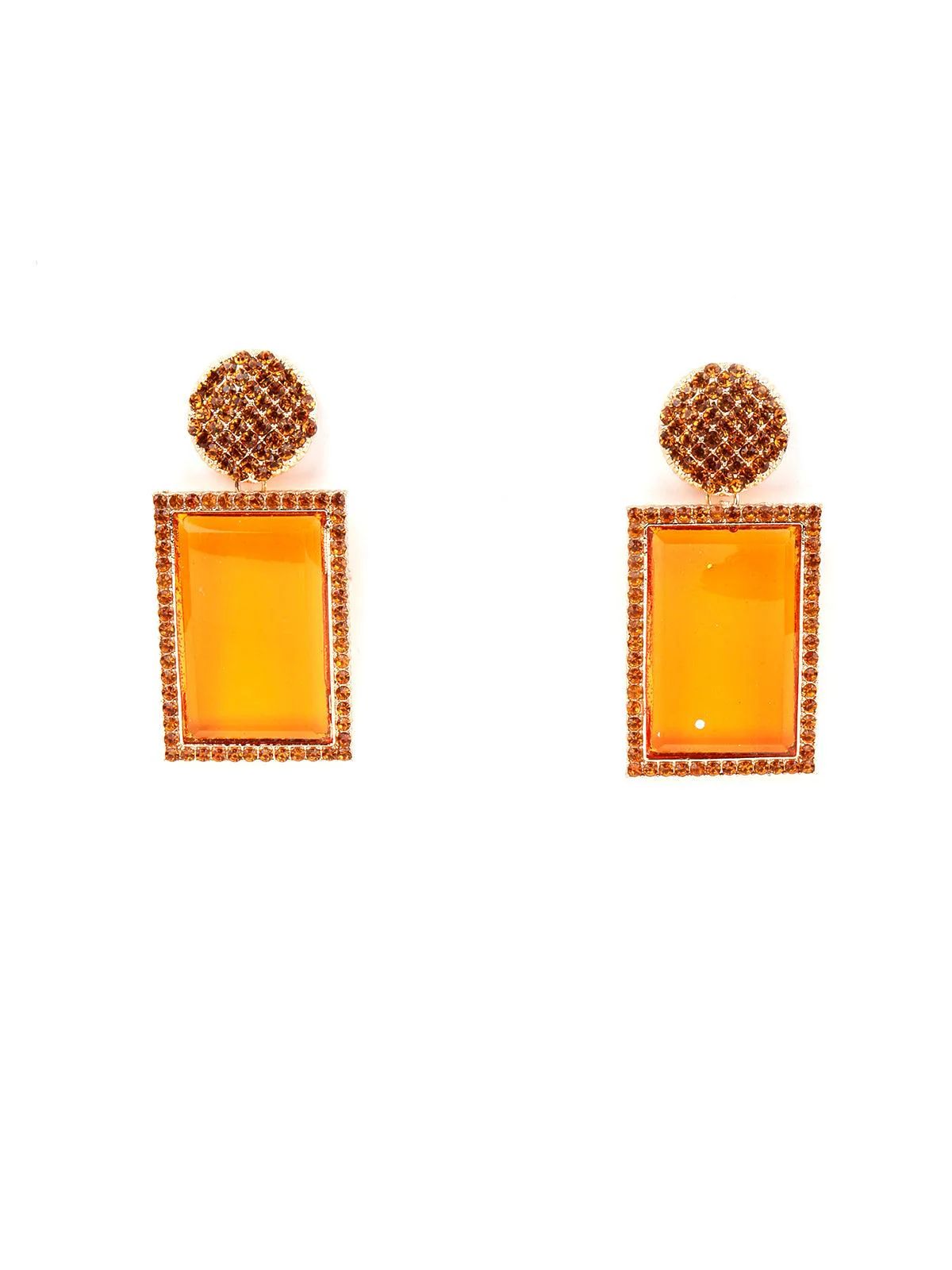 Odette Women Gorgeous Gold Statement Dangle Earrings - Image 3