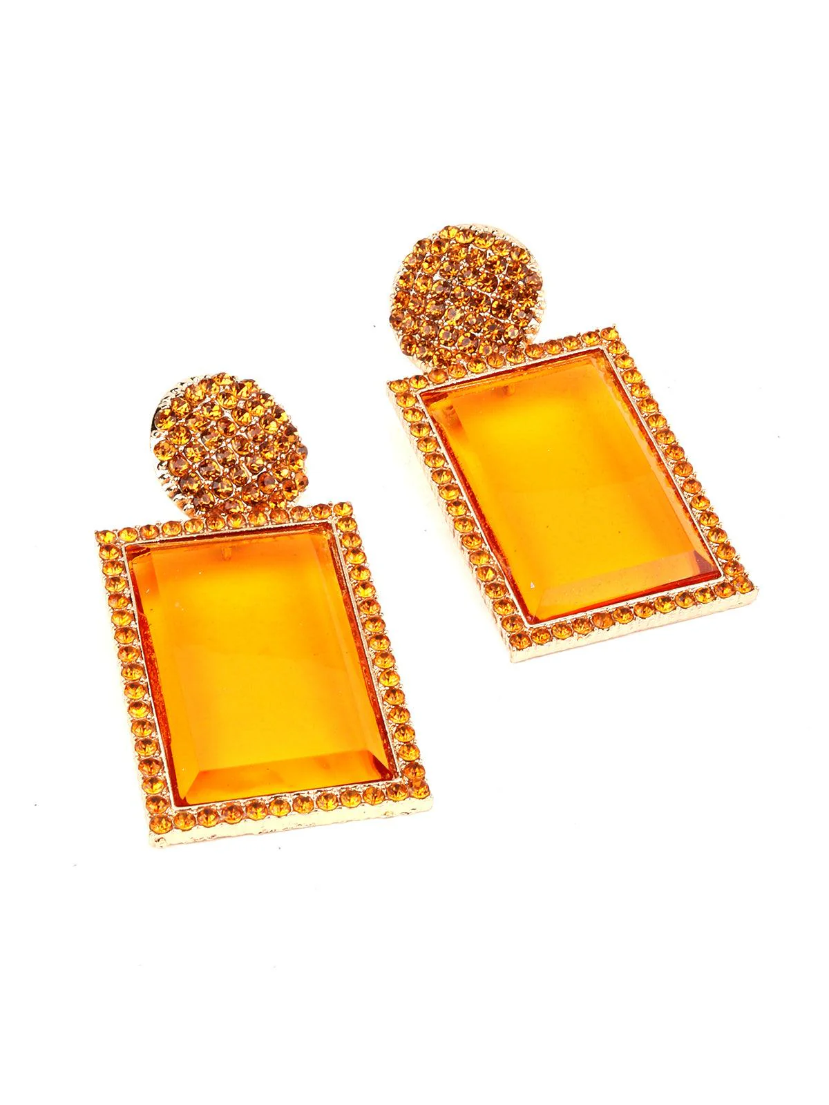 Odette Women Gorgeous Gold Statement Dangle Earrings - Image 5