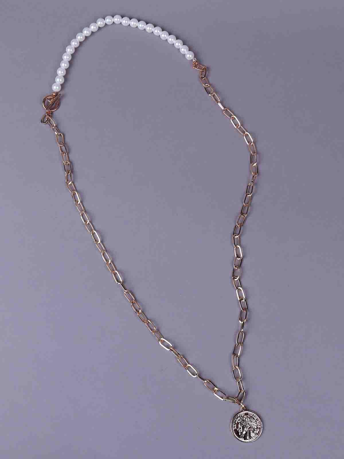 Odette Women Gold-Tone Coinmetal Pendant Necklace - Image 4