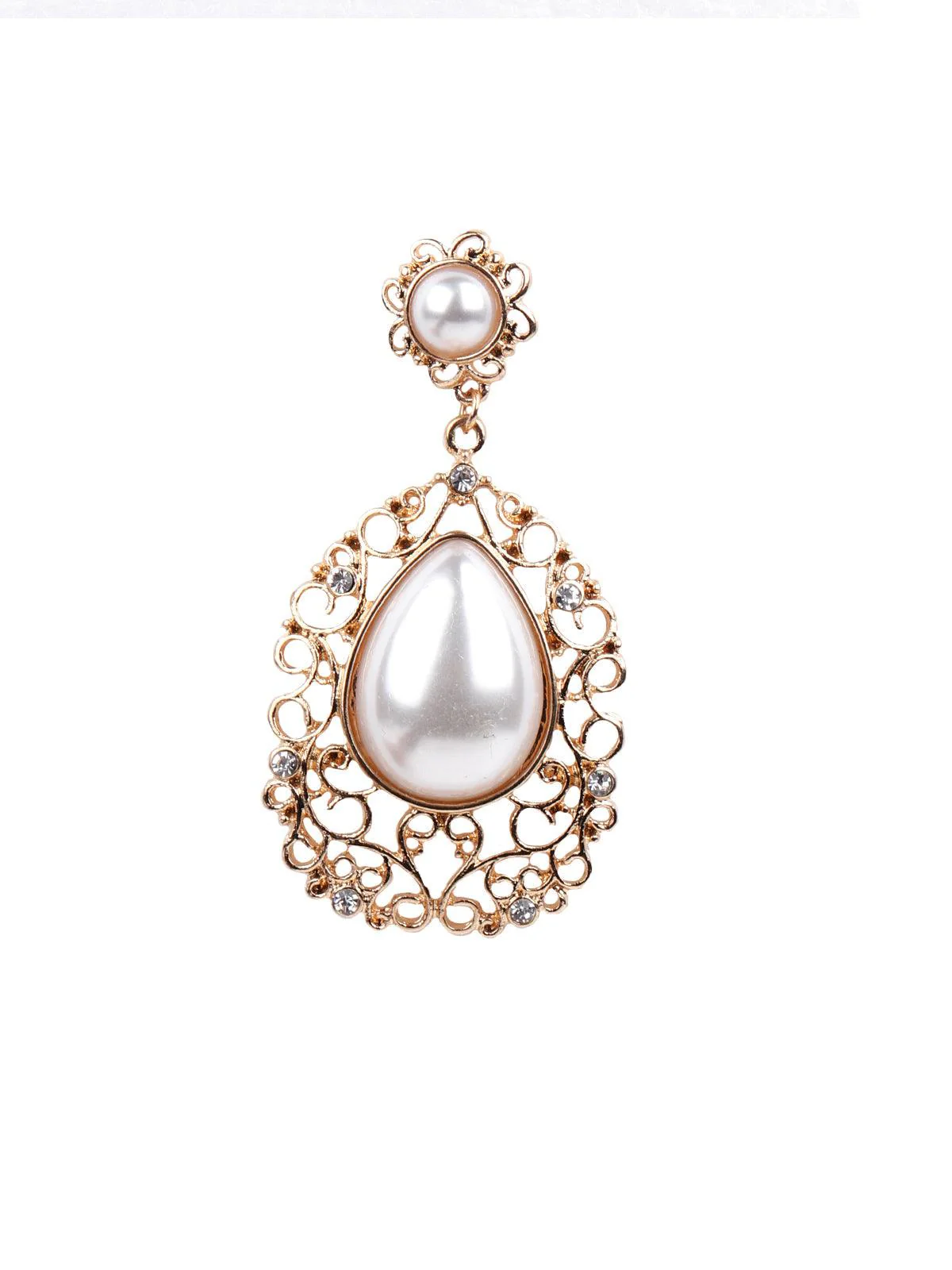 Odette Women Golden Metal Earrings - Image 4