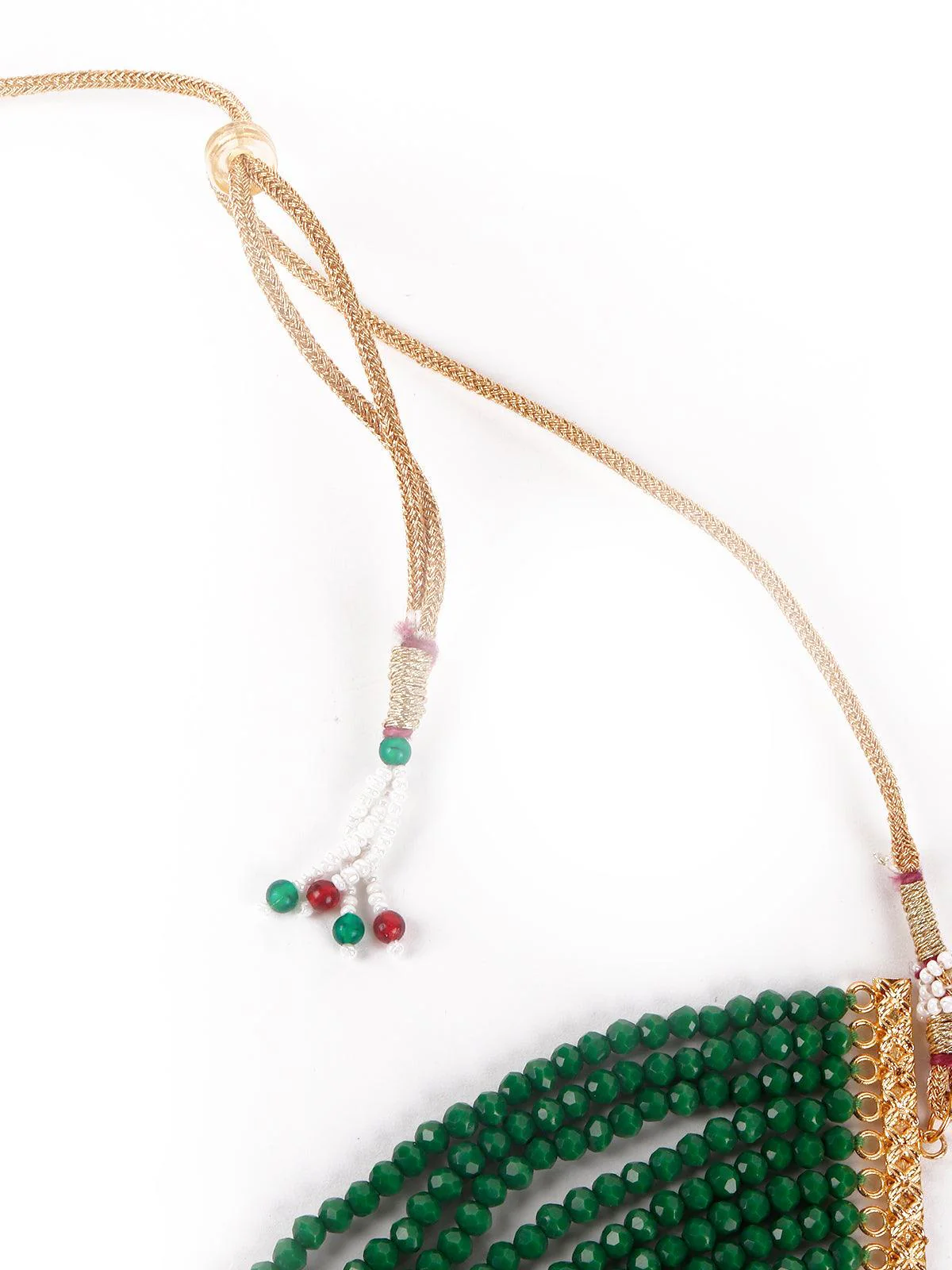 Odette Gorgeous Green Pendant Choker Necklace Set For Women - Image 5