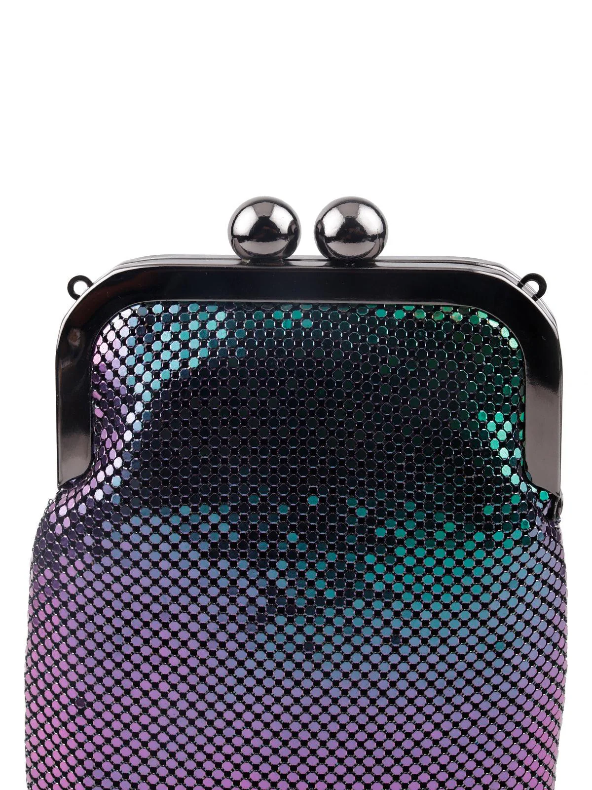 Odette Gorgeous Multicoloured Chrome Sling Bag For Women - Image 6