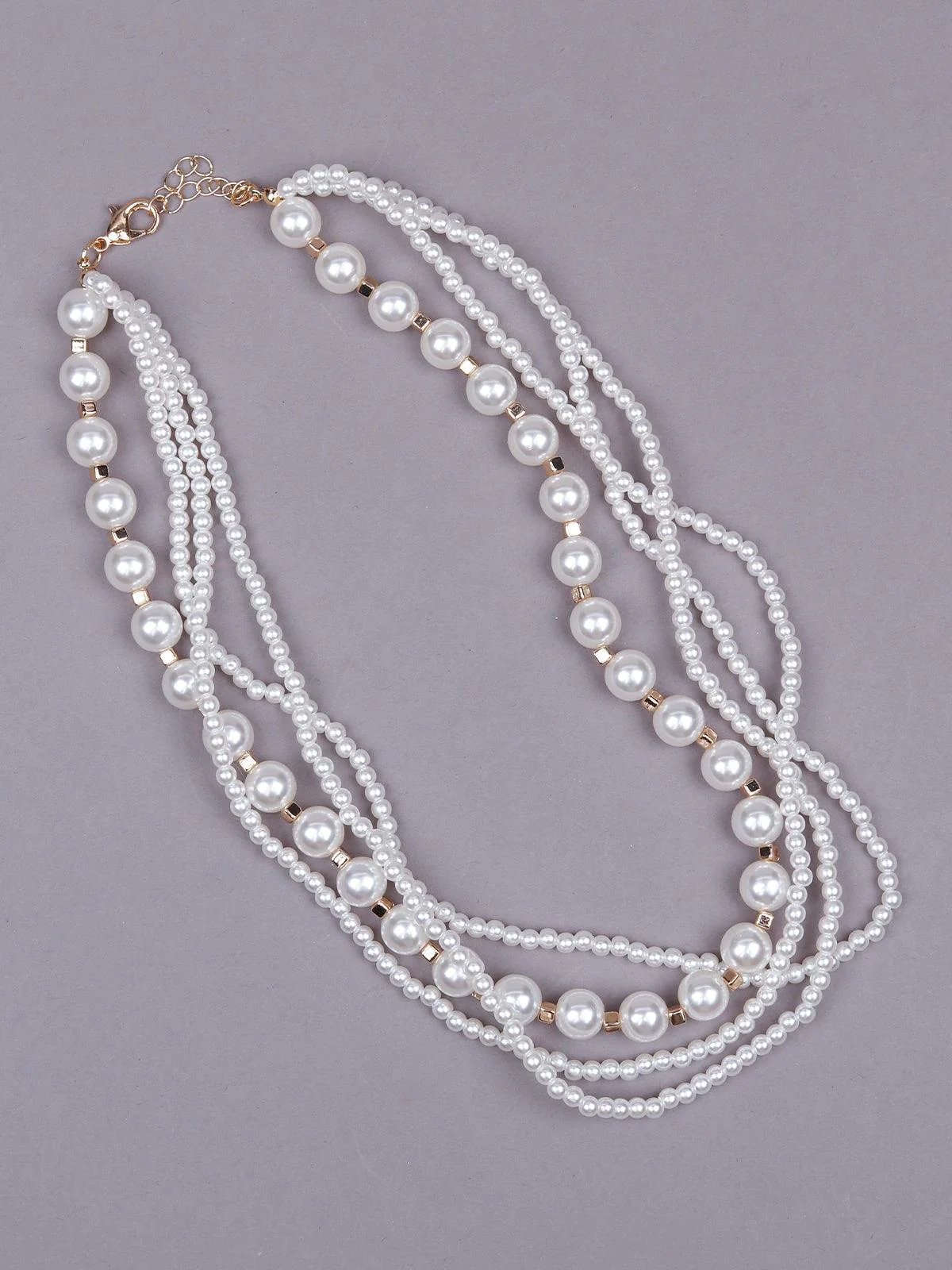Odette Women White Metal Necklace - Image 4