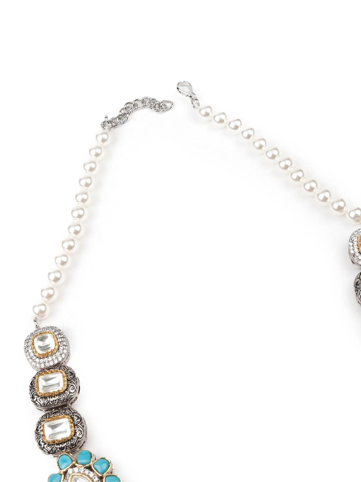 Odette Gorgeous Oxidised Necklace Set For Women - Image 5