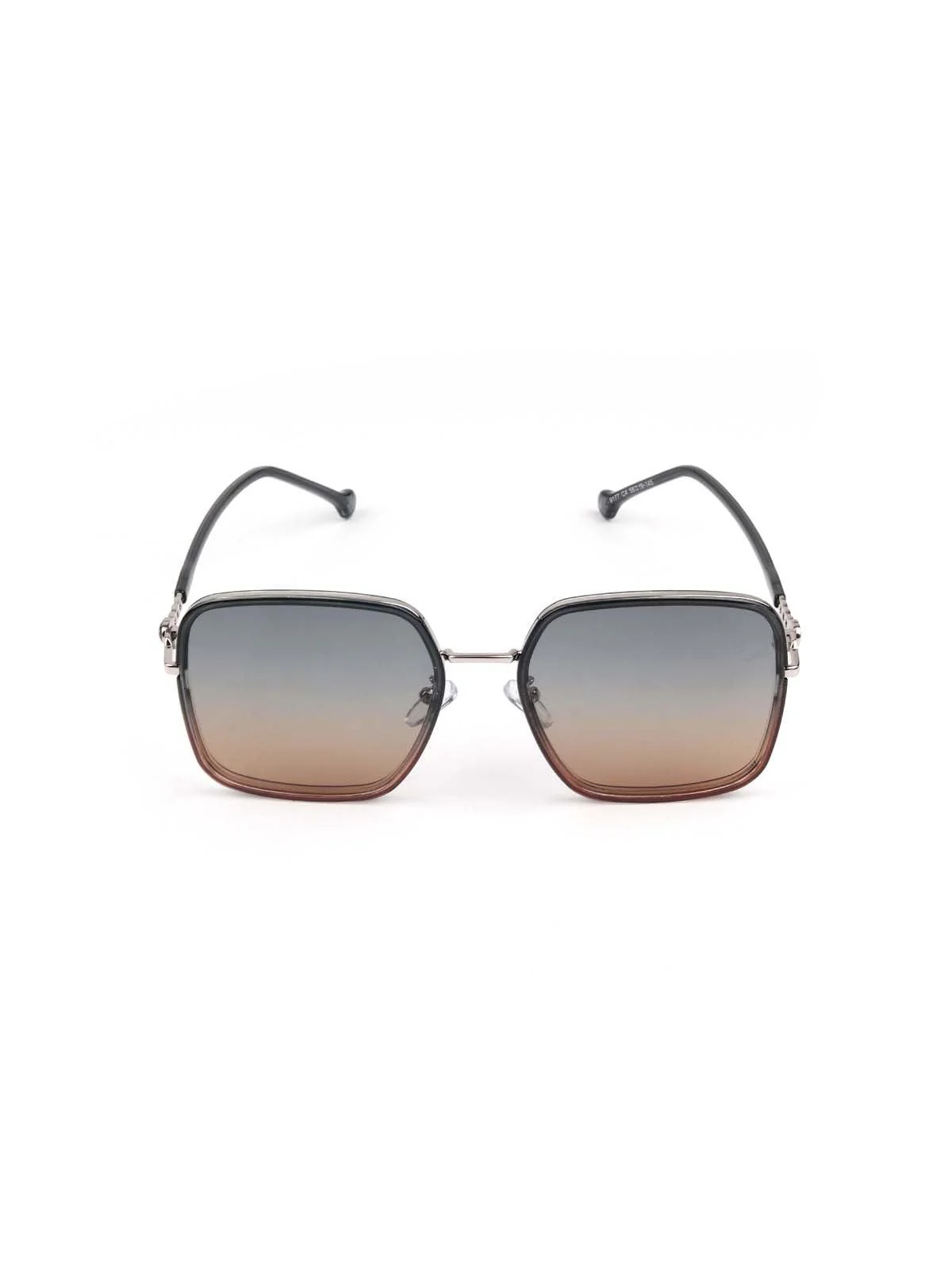 Odette Women Dark Black And Rust Tinted Flared Sunglasses - Image 4