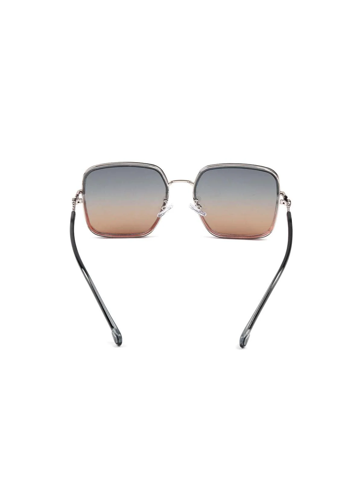 Odette Women Dark Black And Rust Tinted Flared Sunglasses - Image 7
