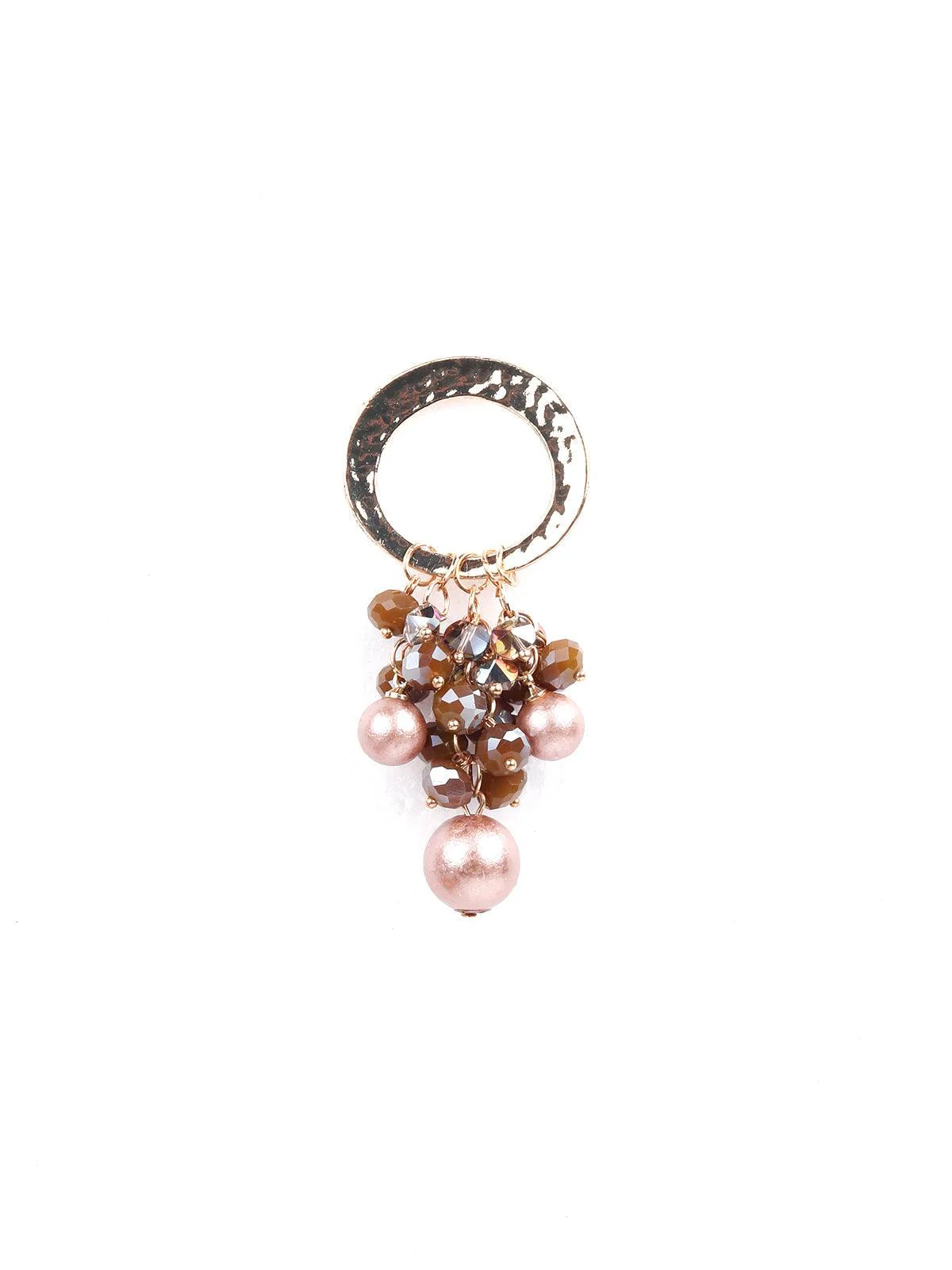 Odette Gorgeous Rounded Gold Tone Statement Earrings For Women - Image 4