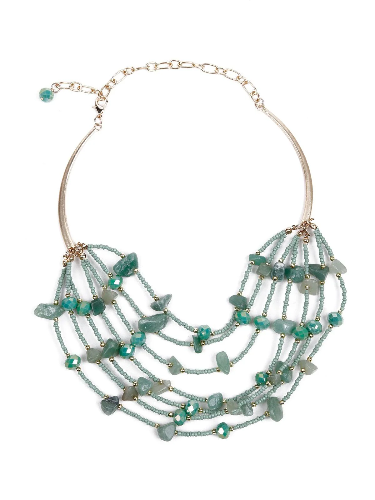 Odette Women Green Metal Necklace - Image 3