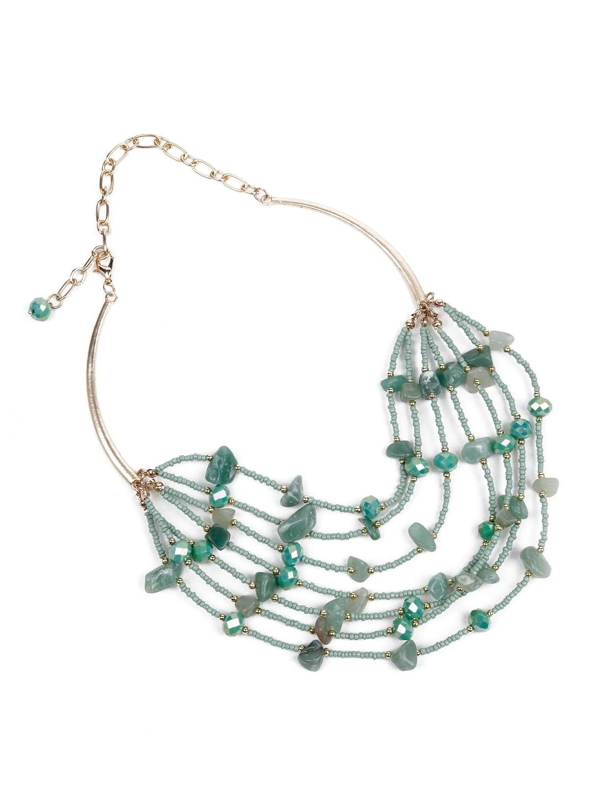 Odette Women Green Metal Necklace - Image 4