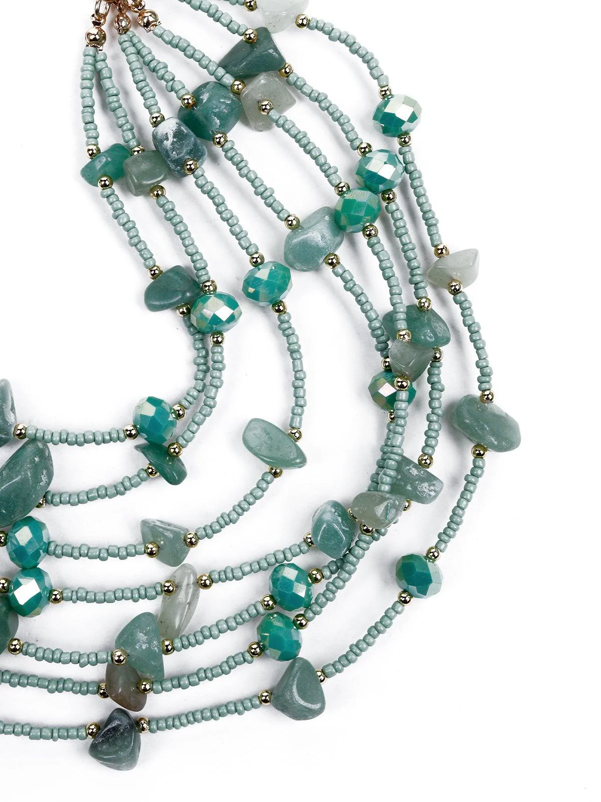 Odette Women Green Metal Necklace - Image 5