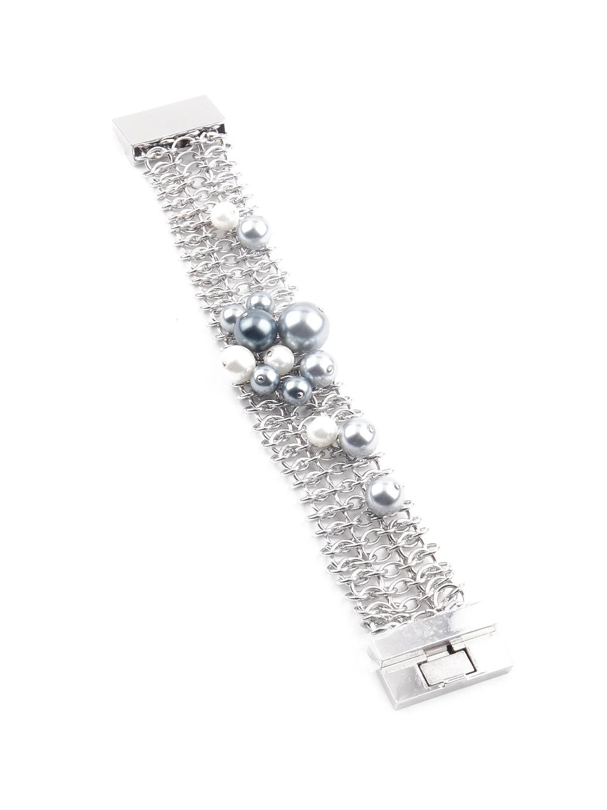 Odette Women Gorgeous Silver Tone Alluring Bracelet - Image 4