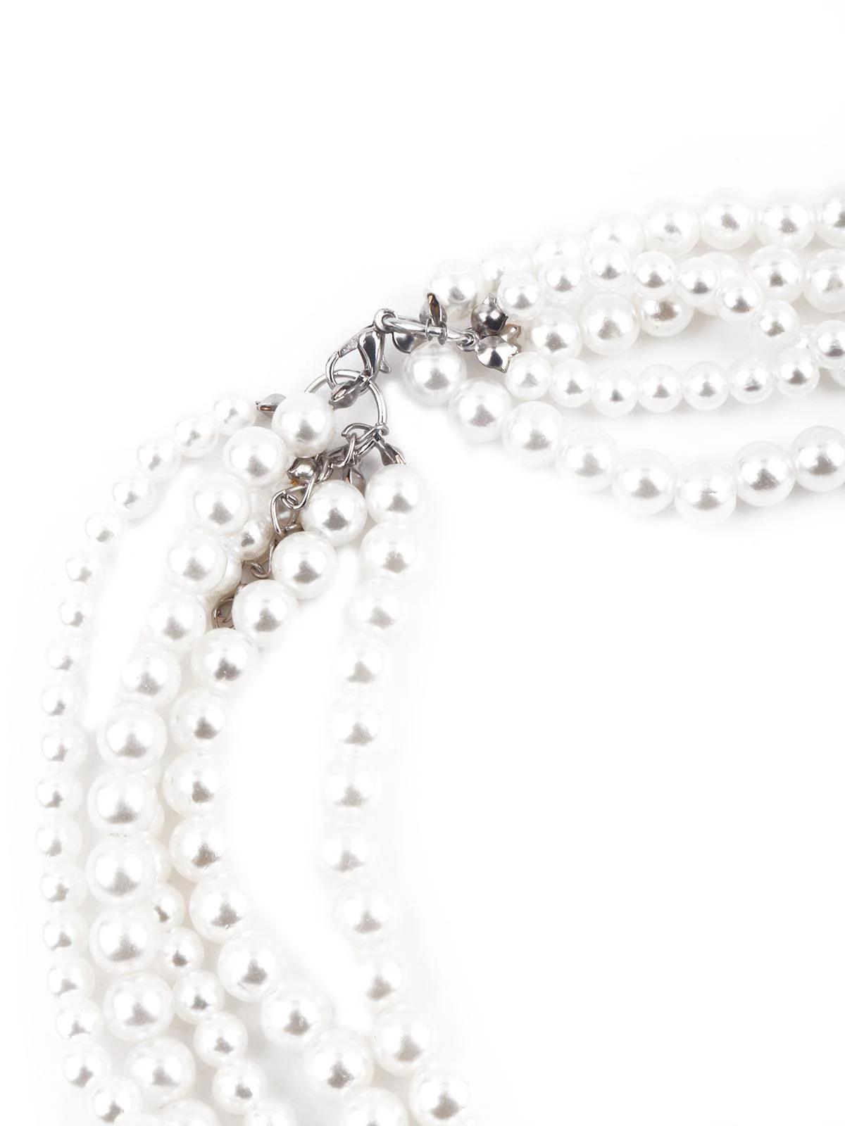 Odette Gorgeous White Artificial Pearl Layered Necklace For Women - Image 6