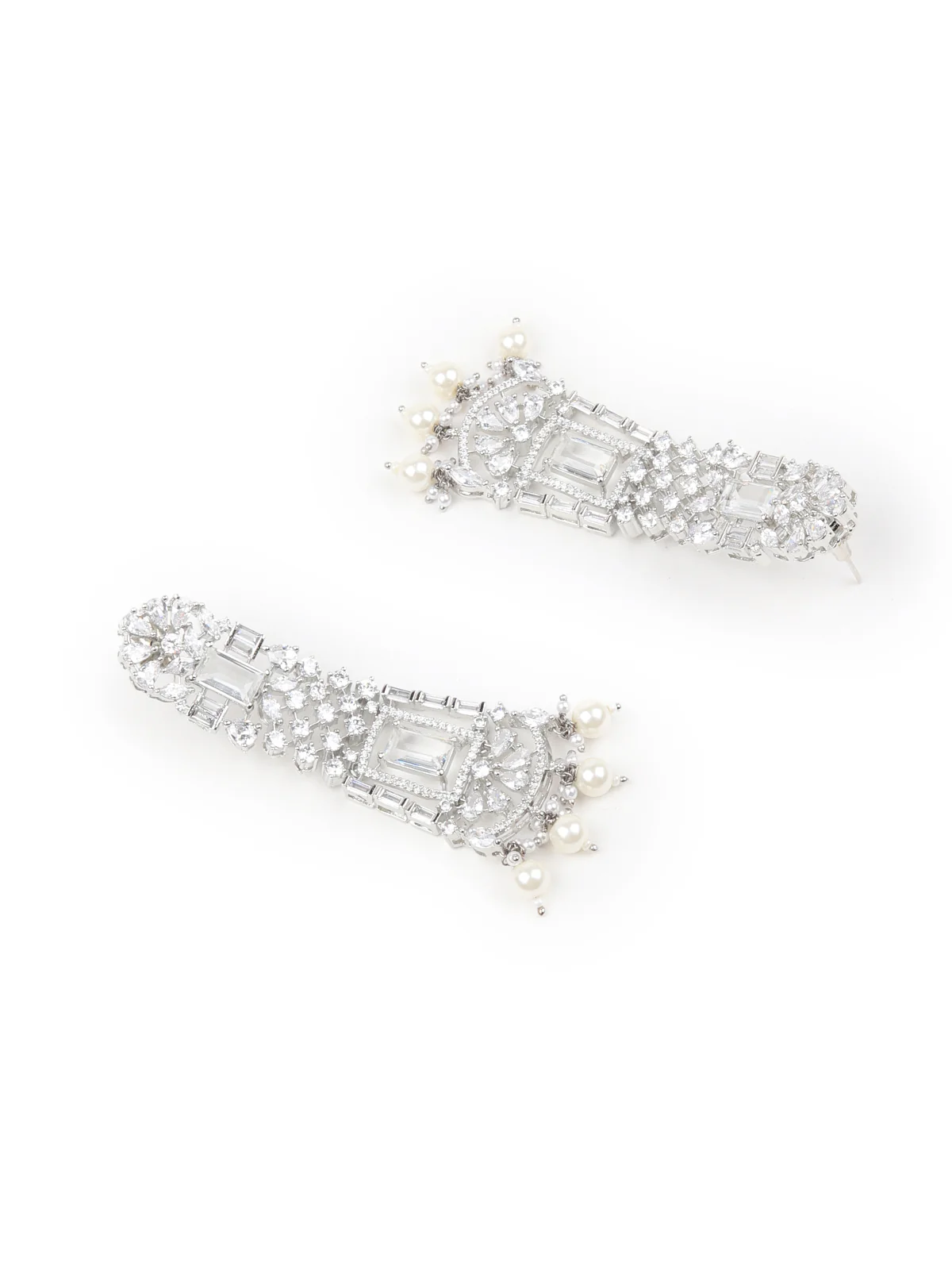 Odette Women Gorgeous White Choker Set With Maangteeka - Image 5