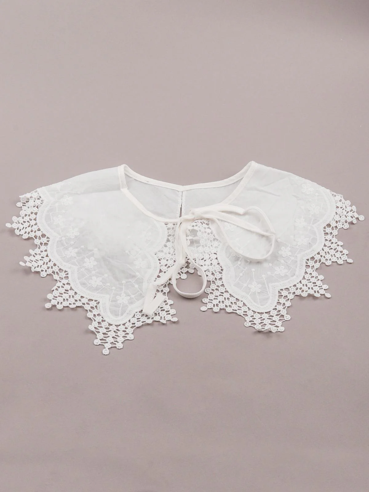 Odette Women Gorgeous White Laced Collar - Image 3