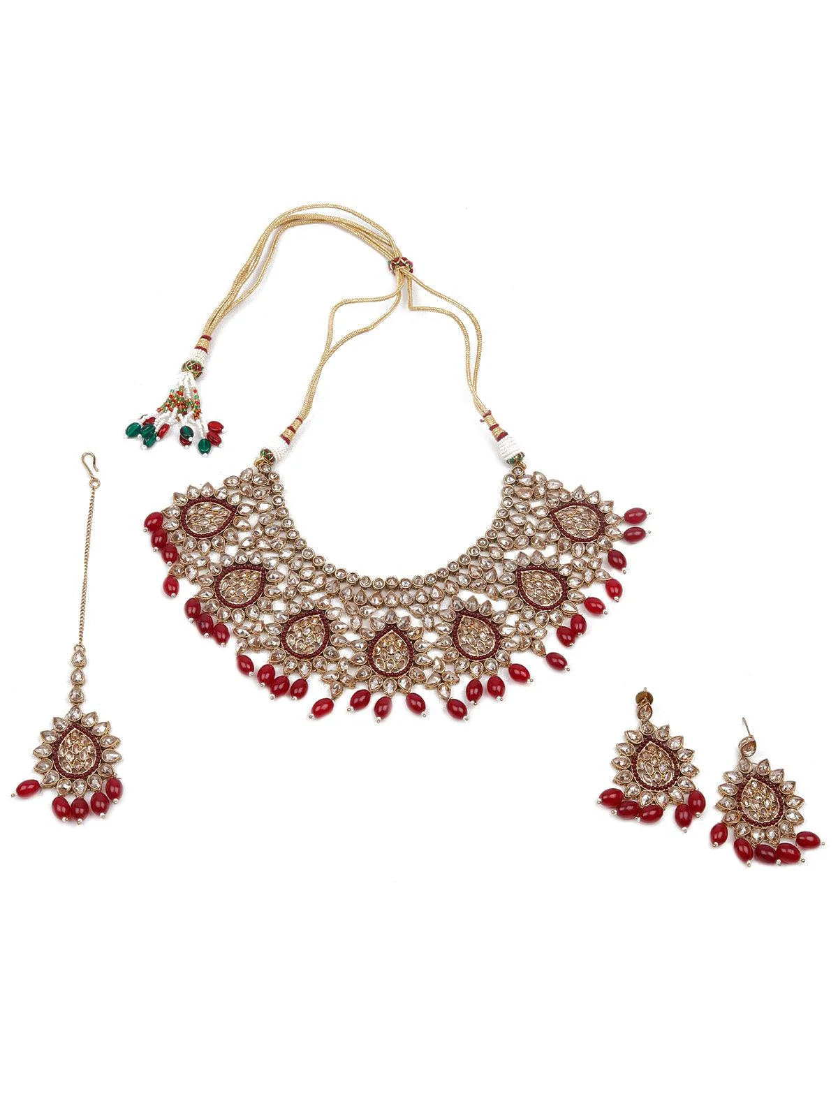 Odette Women Granduer In Kundan Choker Set - Image 3