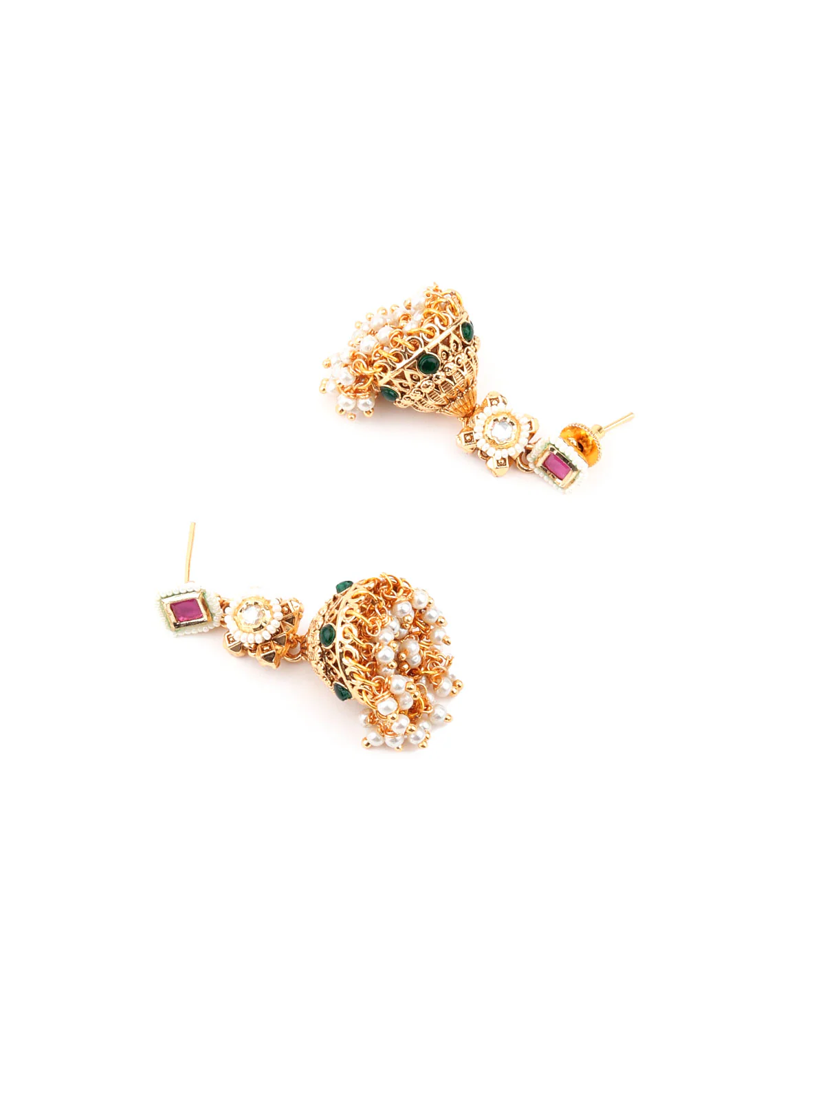 Odette Women Green Cluster Beads Choker Necklace Set - Image 6
